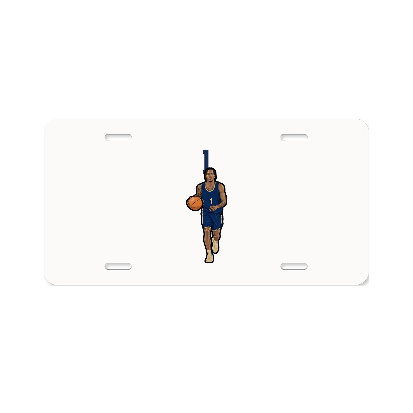License Plate — Number Top in Classic