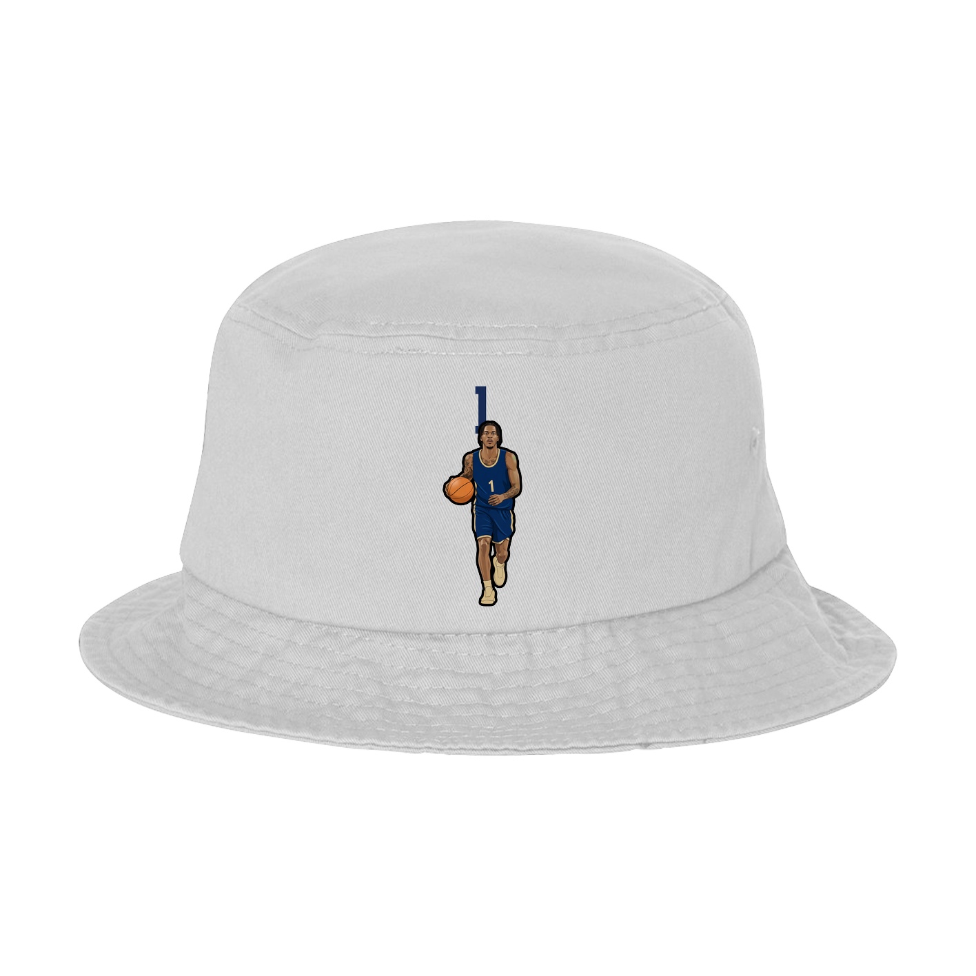 Bucket Cap — Number Top in White