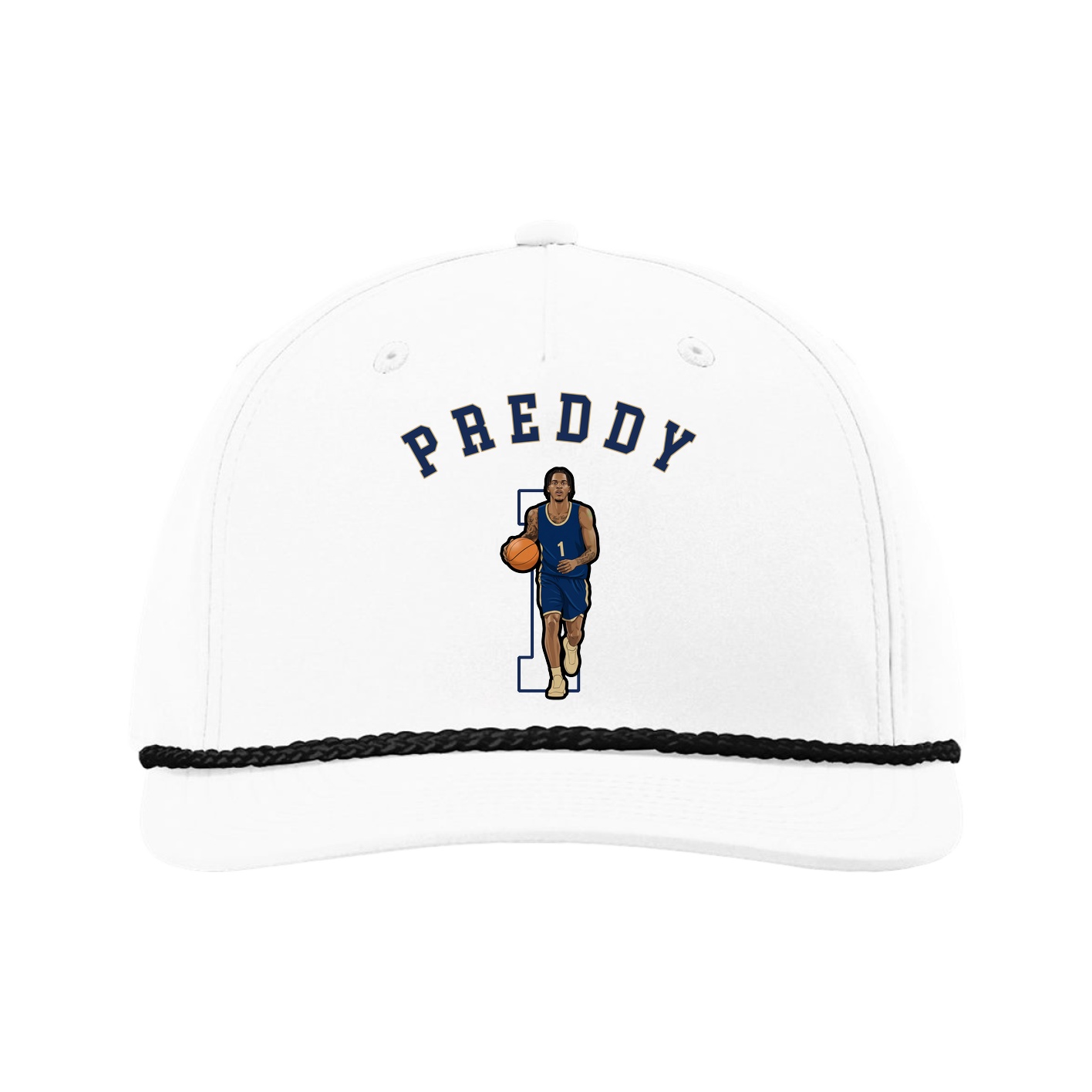 Five-Panel Classic Rope Cap — Shirsey Arch in White