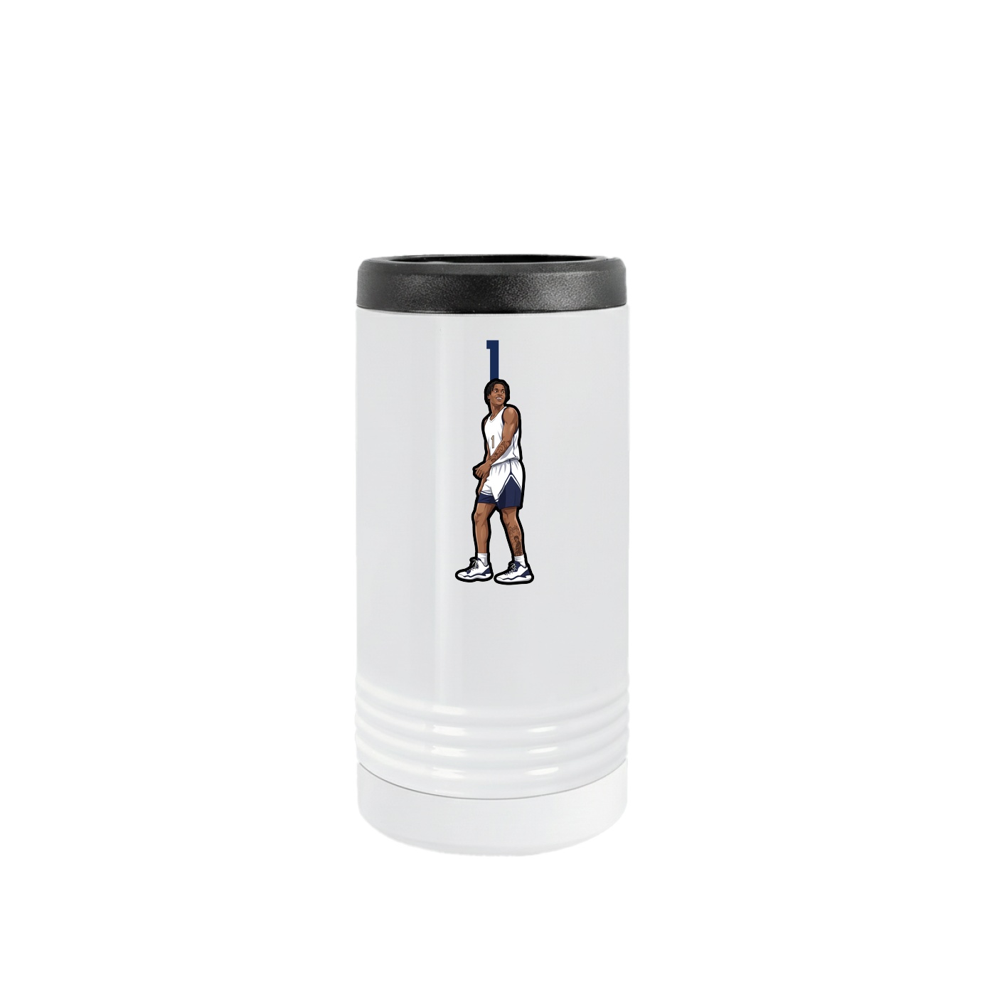 Slim Beverage Holder — Number Top in White