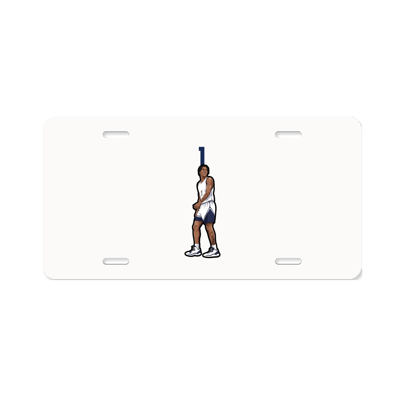 License Plate — Number Top in Classic