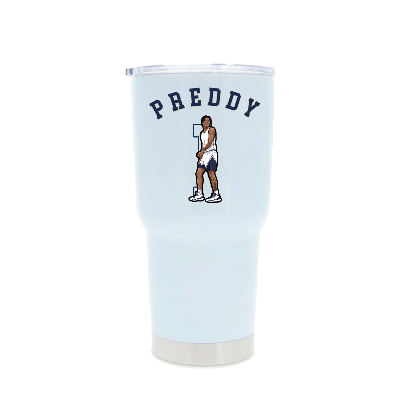 30oz Stainless Steel Tumbler — Shirsey Arch in White