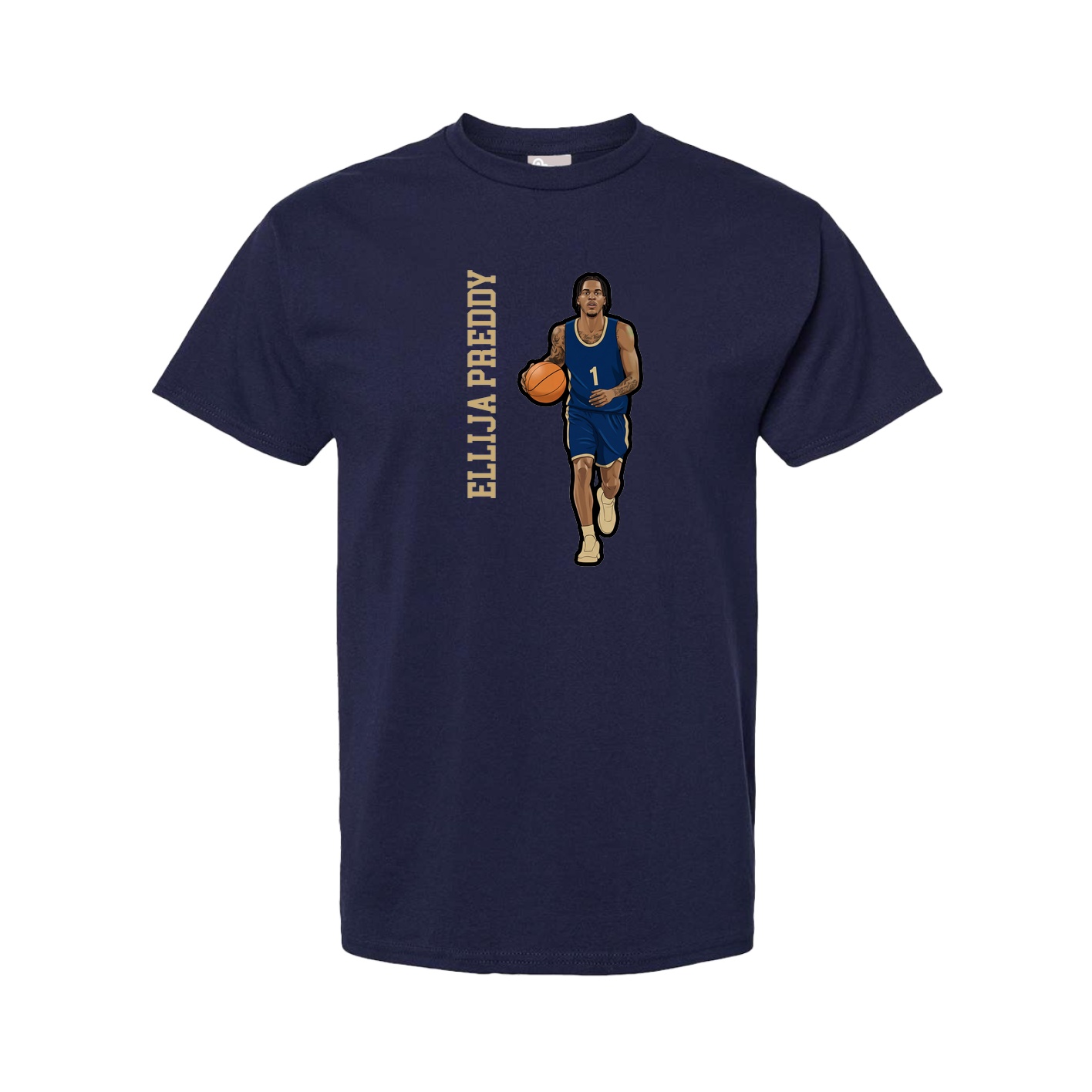 Tee — Name Vertical in Navy