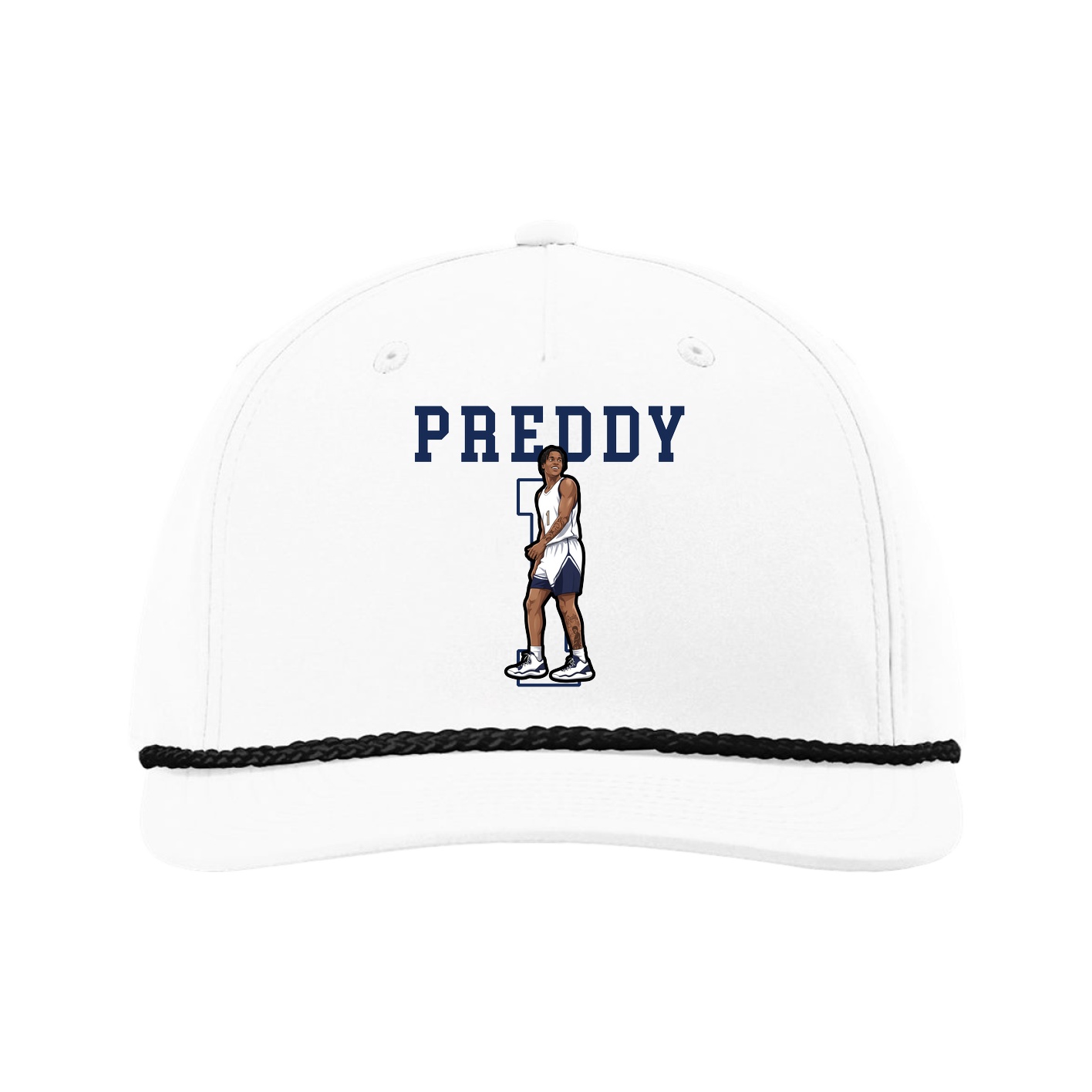 Five-Panel Classic Rope Cap — Shirsey in White