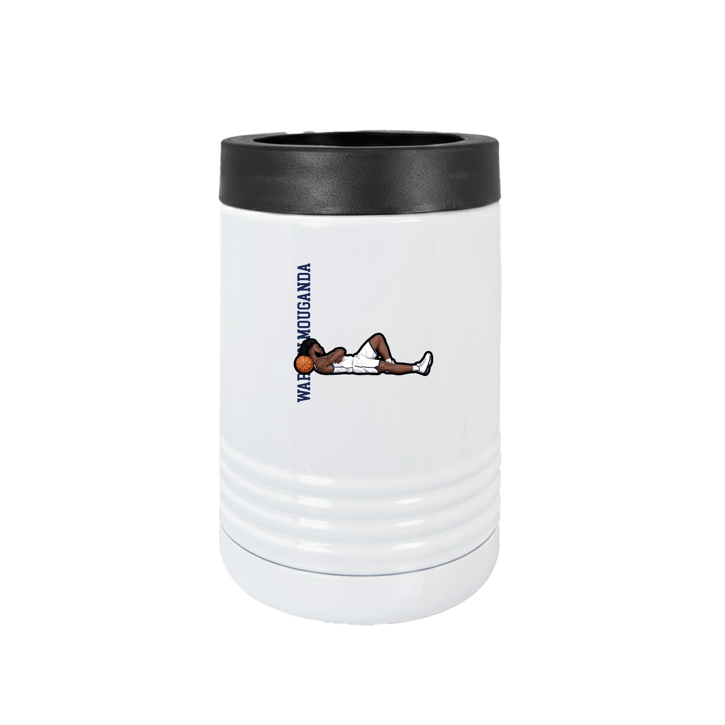 Beverage Holder — Name Vertical in White