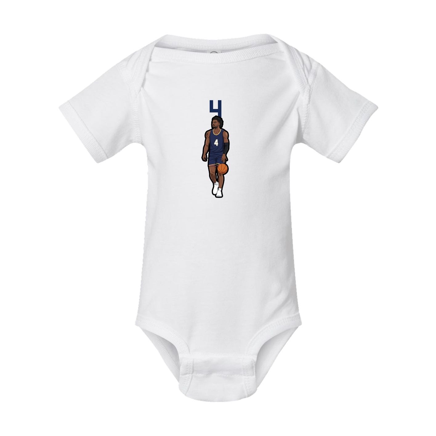 Baby Onesie — Number Top in White