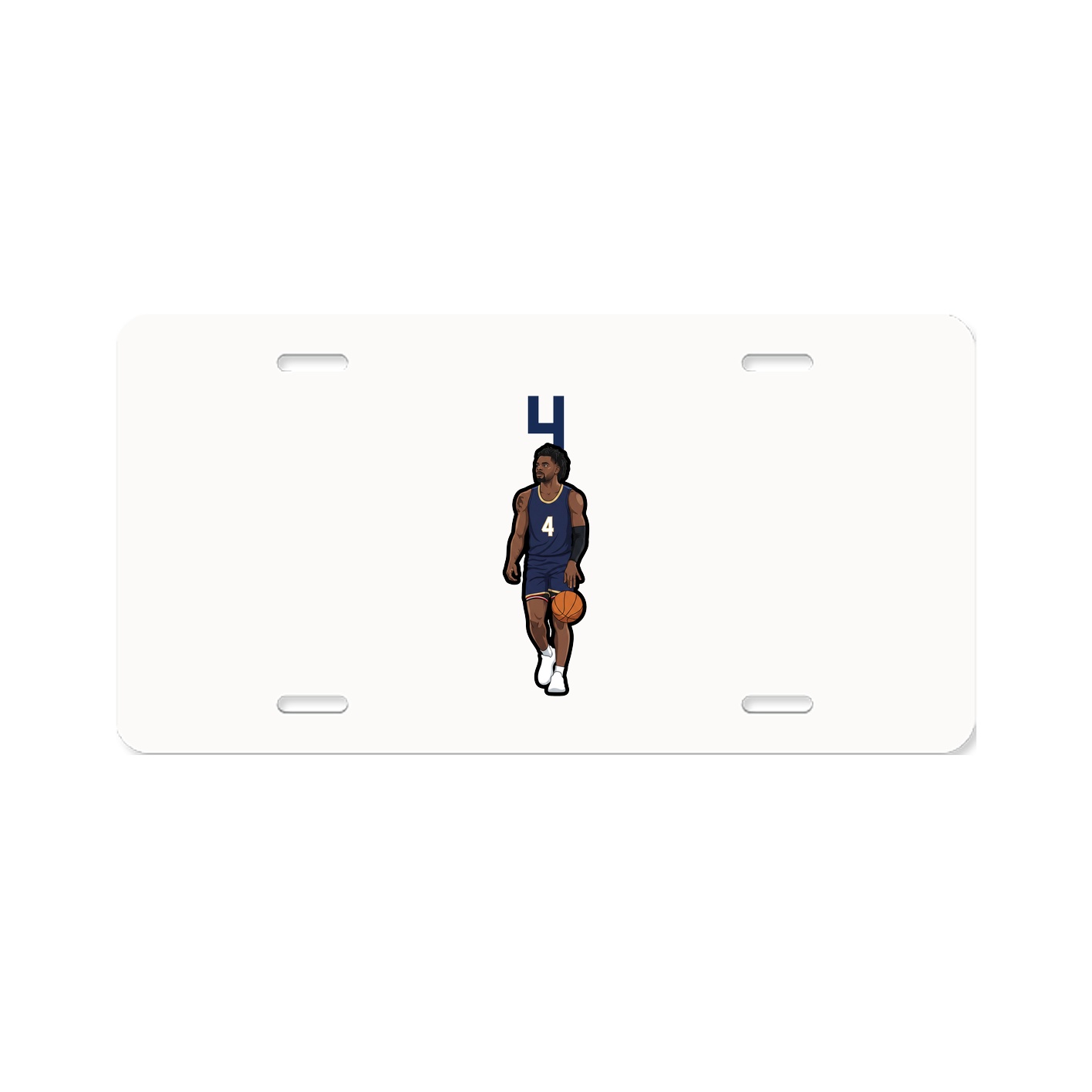 License Plate — Number Top in Classic