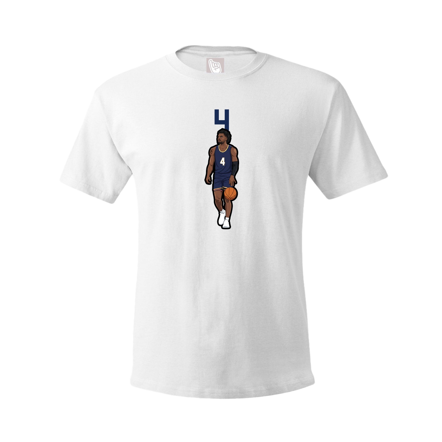 Youth Tee — Number Top in White