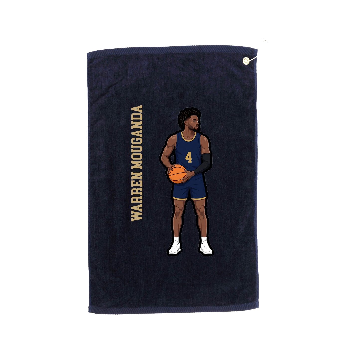 Golf Towel — Name Vertical in Navy
