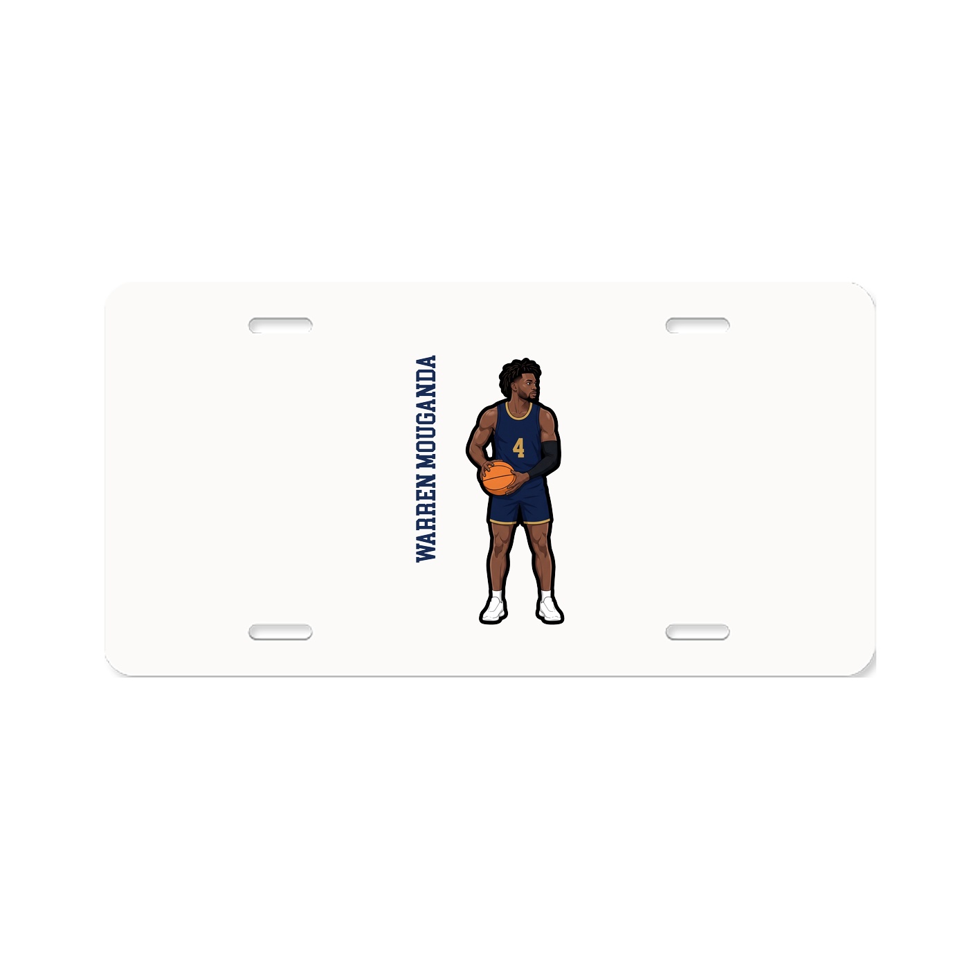 License Plate — Name Vertical in Classic