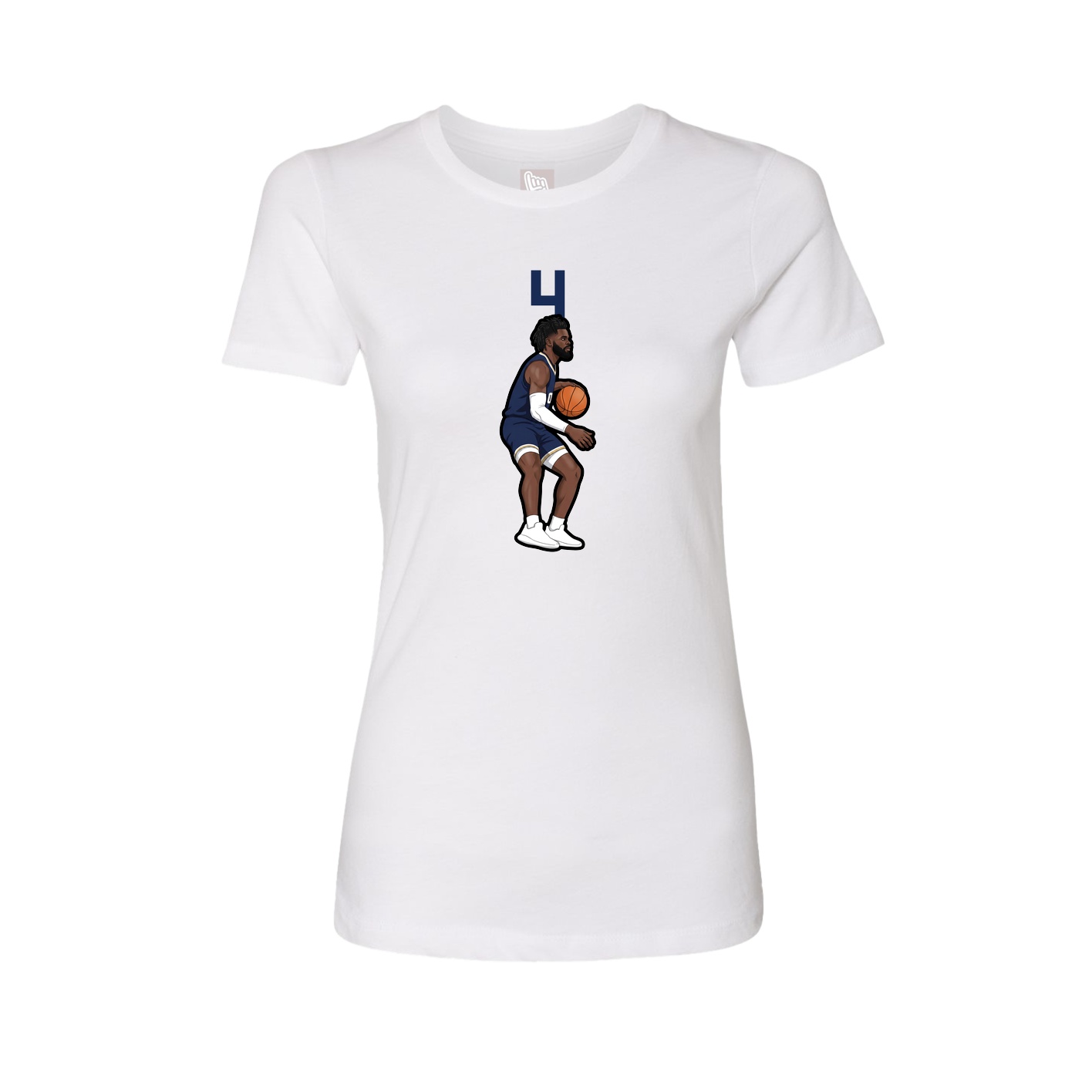 Womens Tee — Number Top in White