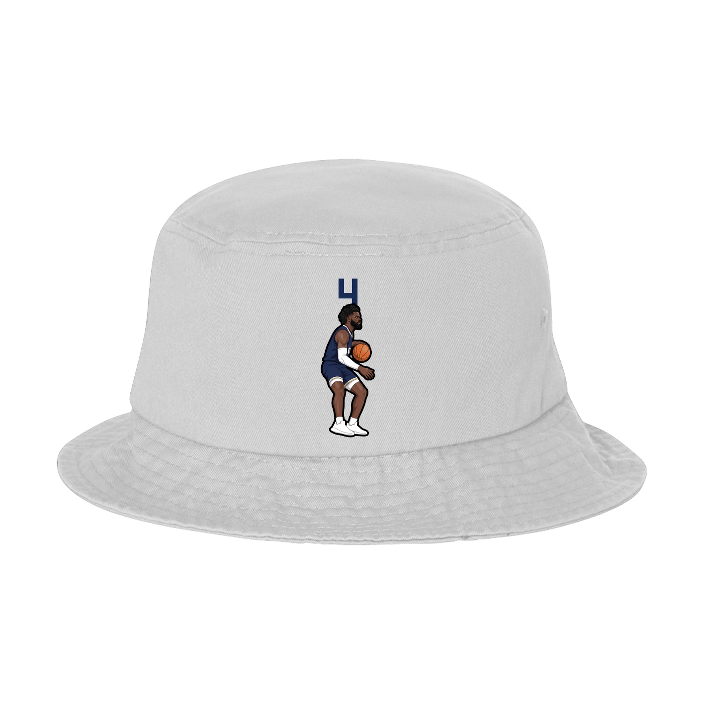 Bucket Cap — Number Top in White
