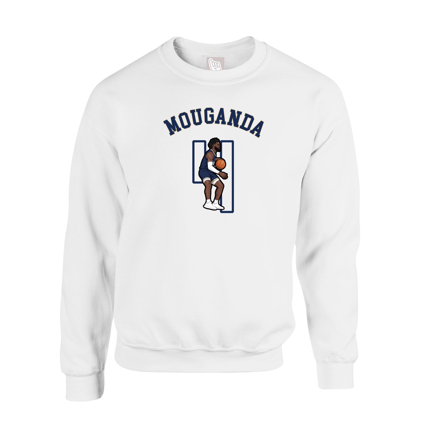 Fleece Crew — Shirsey Arch in White