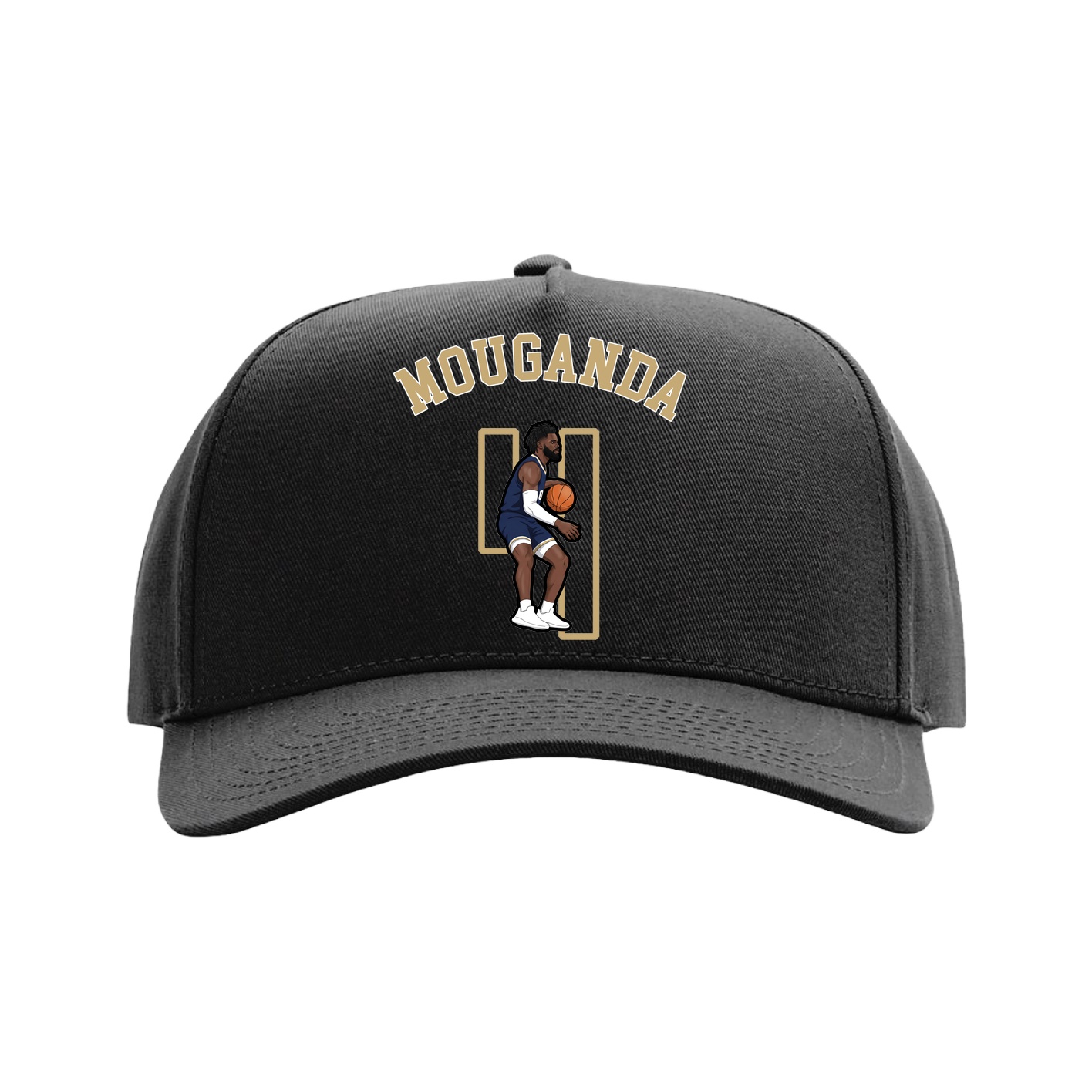 Full Fabric Five-Panel Champ Cap — Shirsey Arch in Black