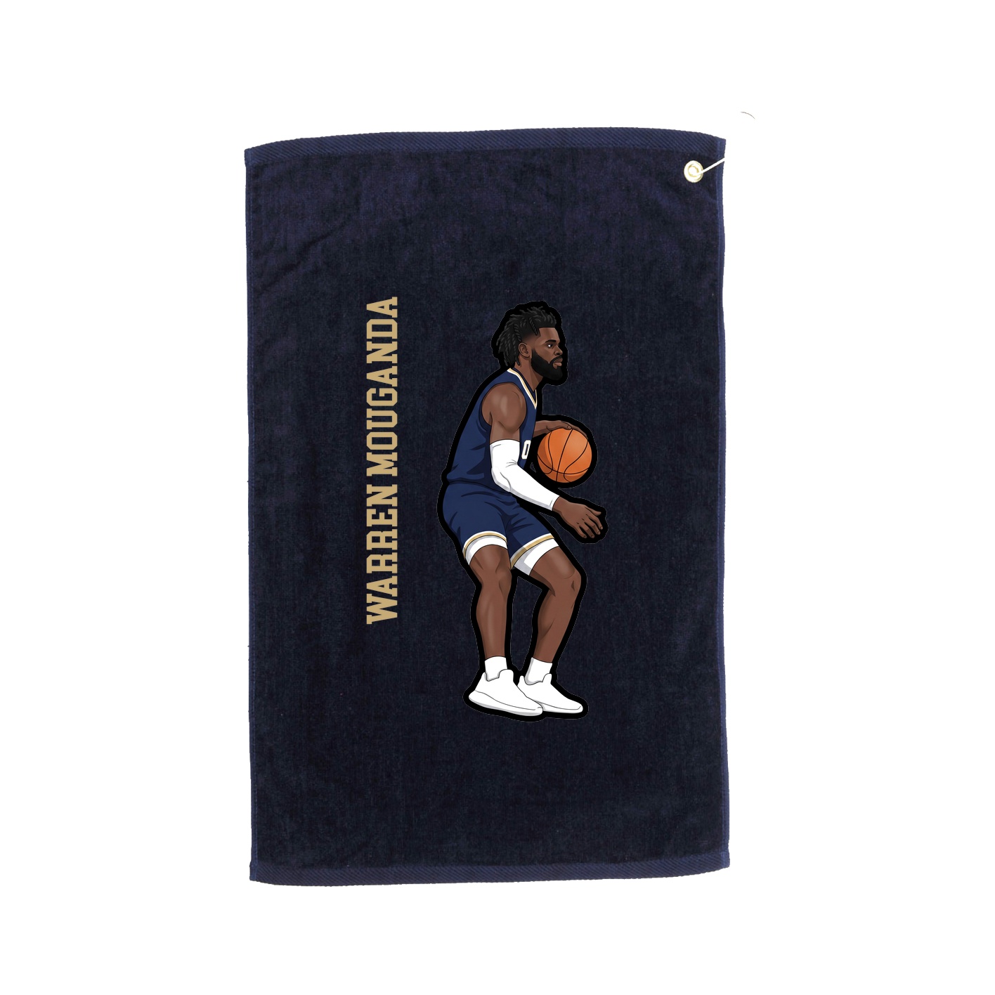 Golf Towel — Name Vertical in Navy