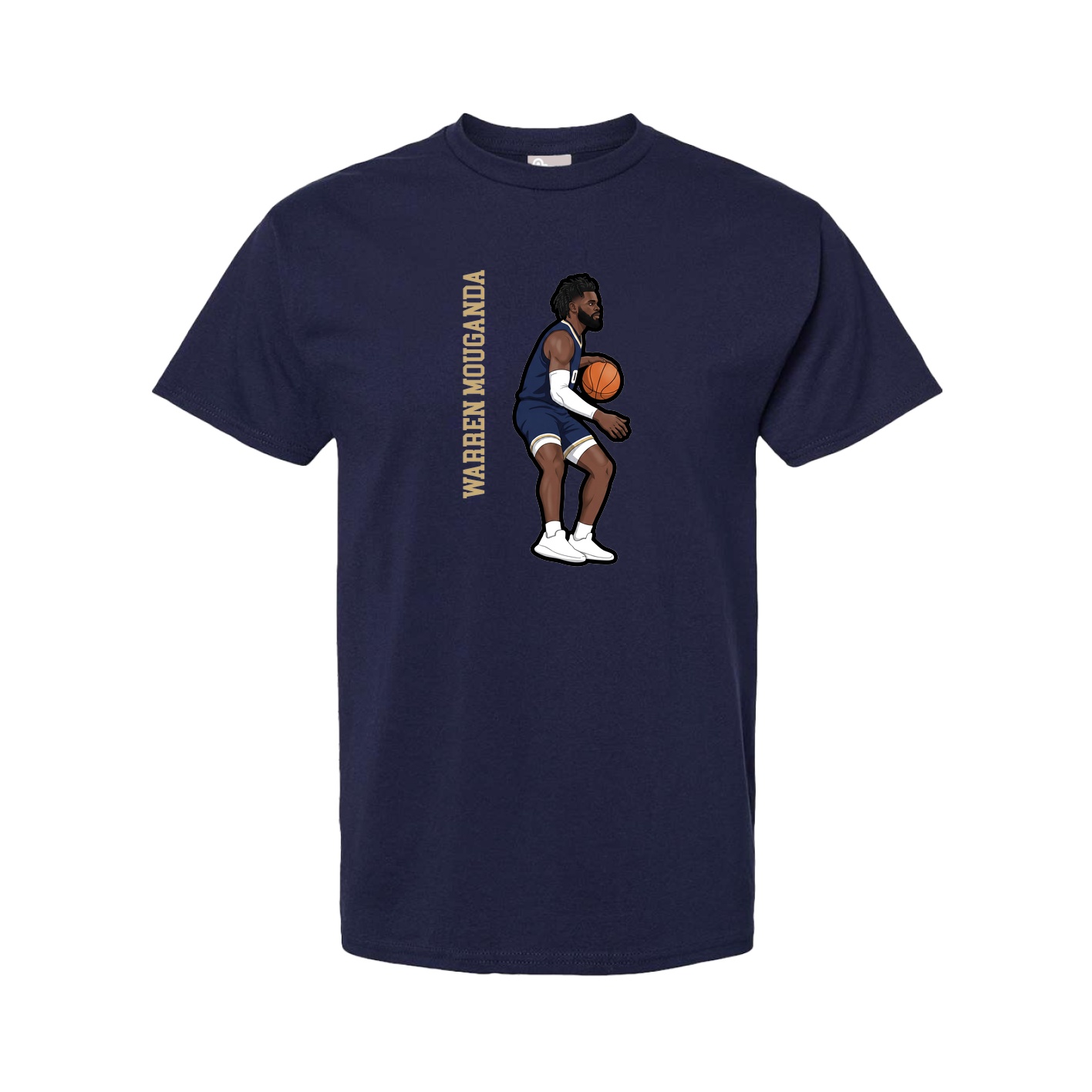 Tee — Name Vertical in Navy