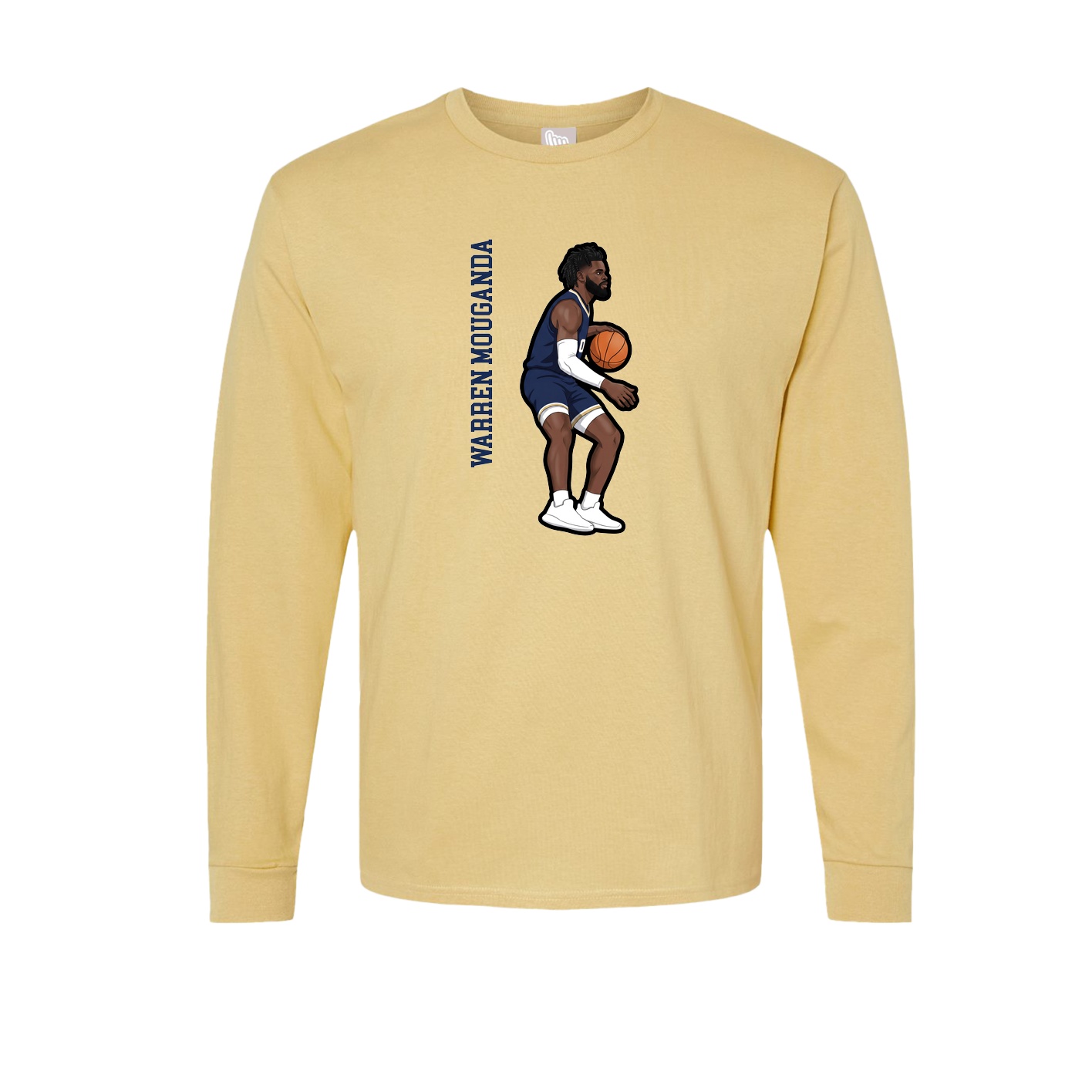 Long Sleeve Tee — Name Vertical in Vegas Gold