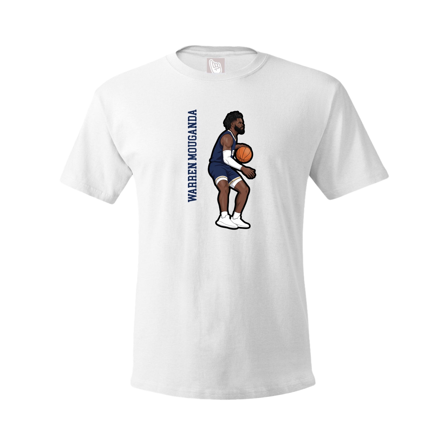 Youth Tee — Name Vertical in White