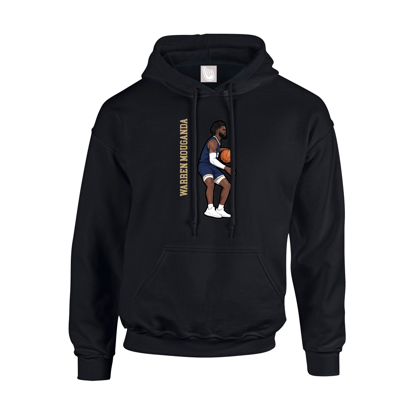 Youth Hoodie — Name Vertical in Black