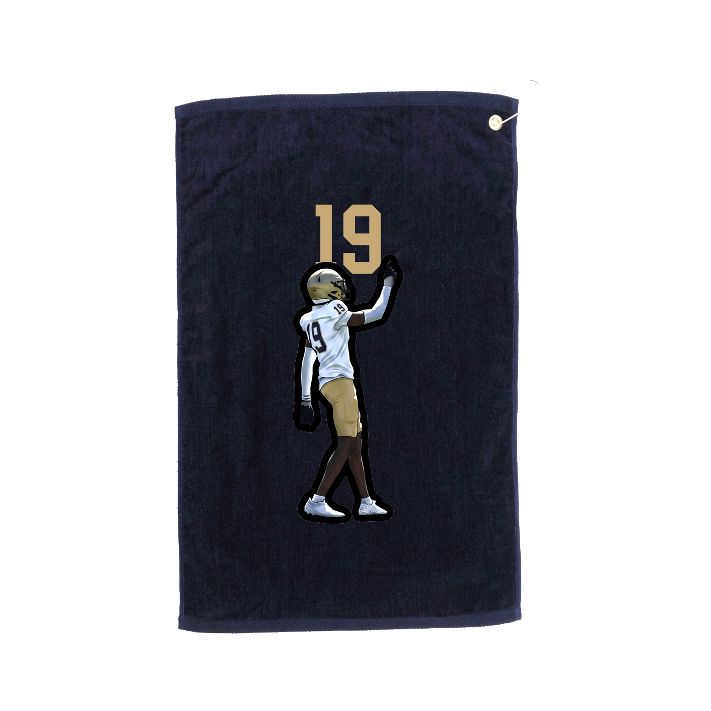 Golf Towel — Number Top in Navy