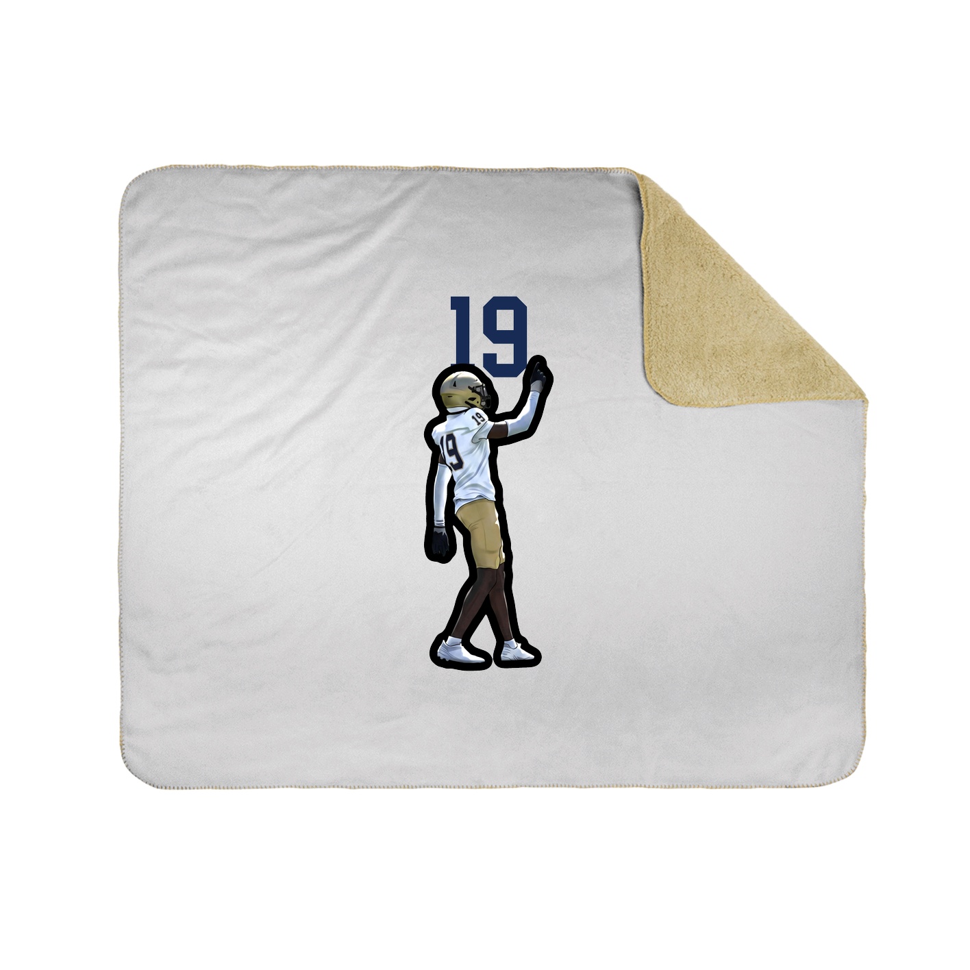 Throw Blanket — Number Top in White