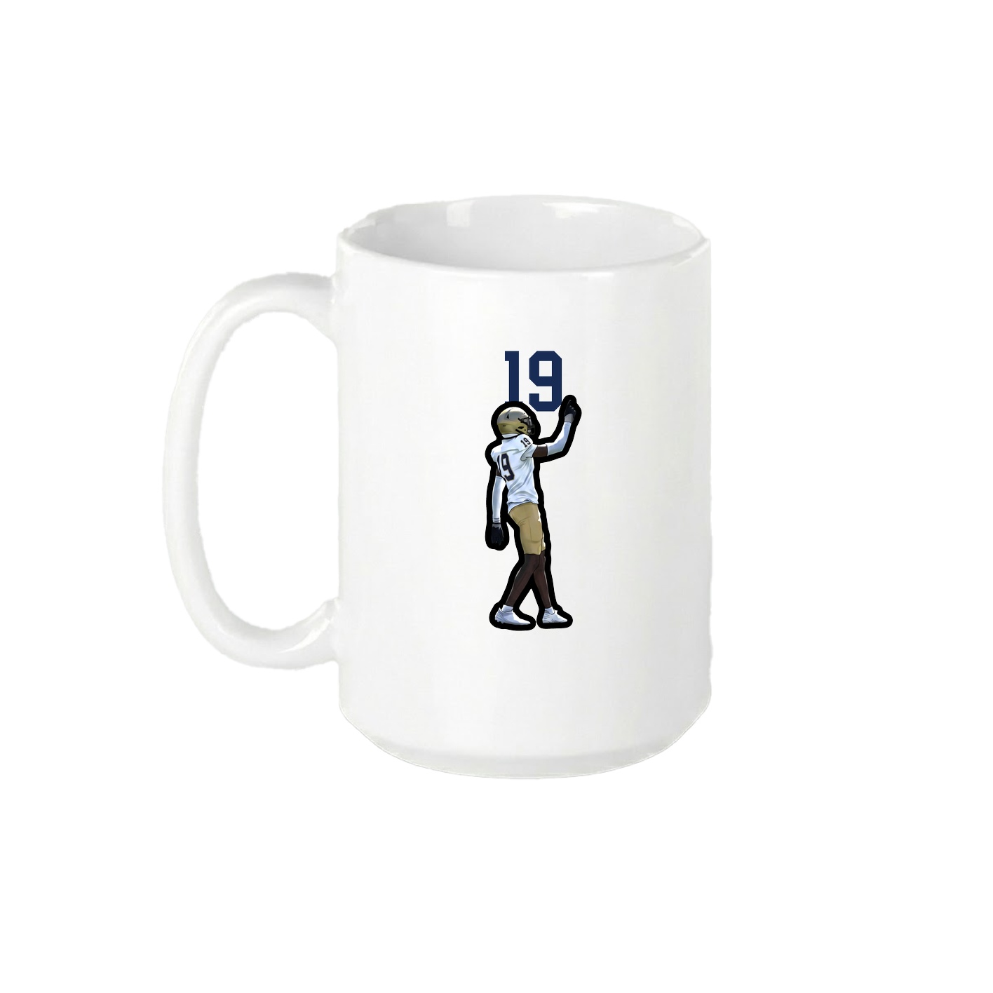 15oz Coffee Mug — Number Top in White