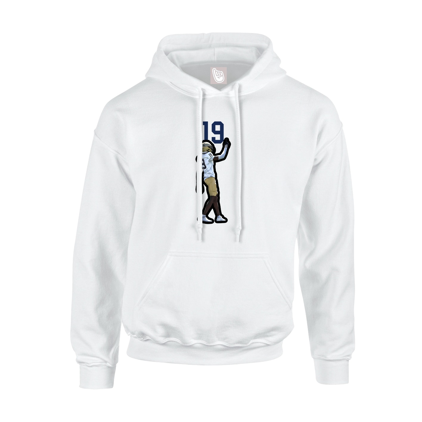 Hoodie — Number Top in White