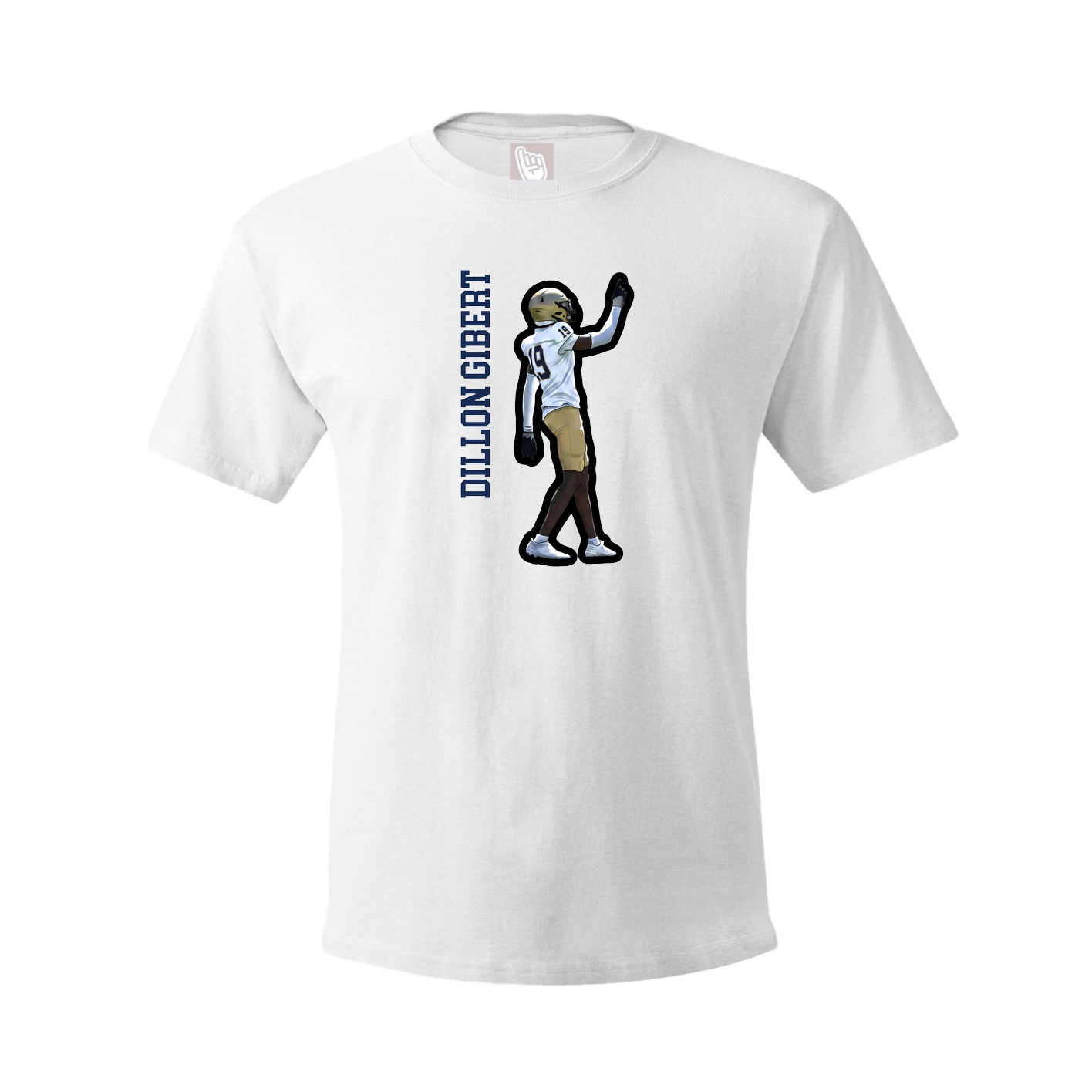 Tee — Name Vertical in White