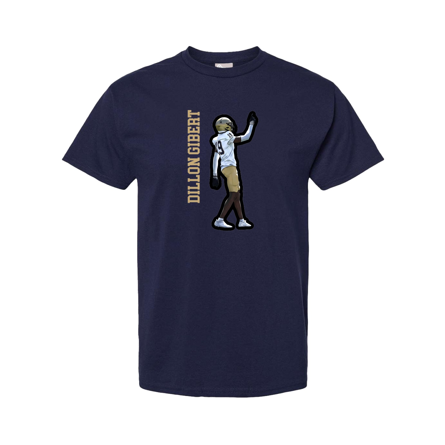 Youth Tee — Name Vertical in Navy