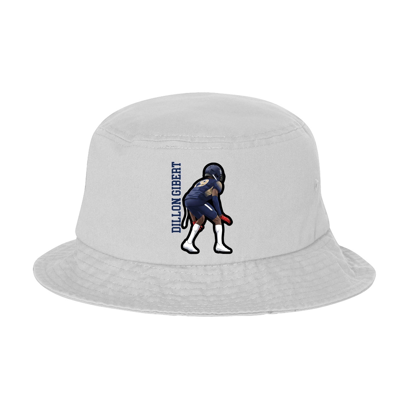 Bucket Cap — Name Vertical in White
