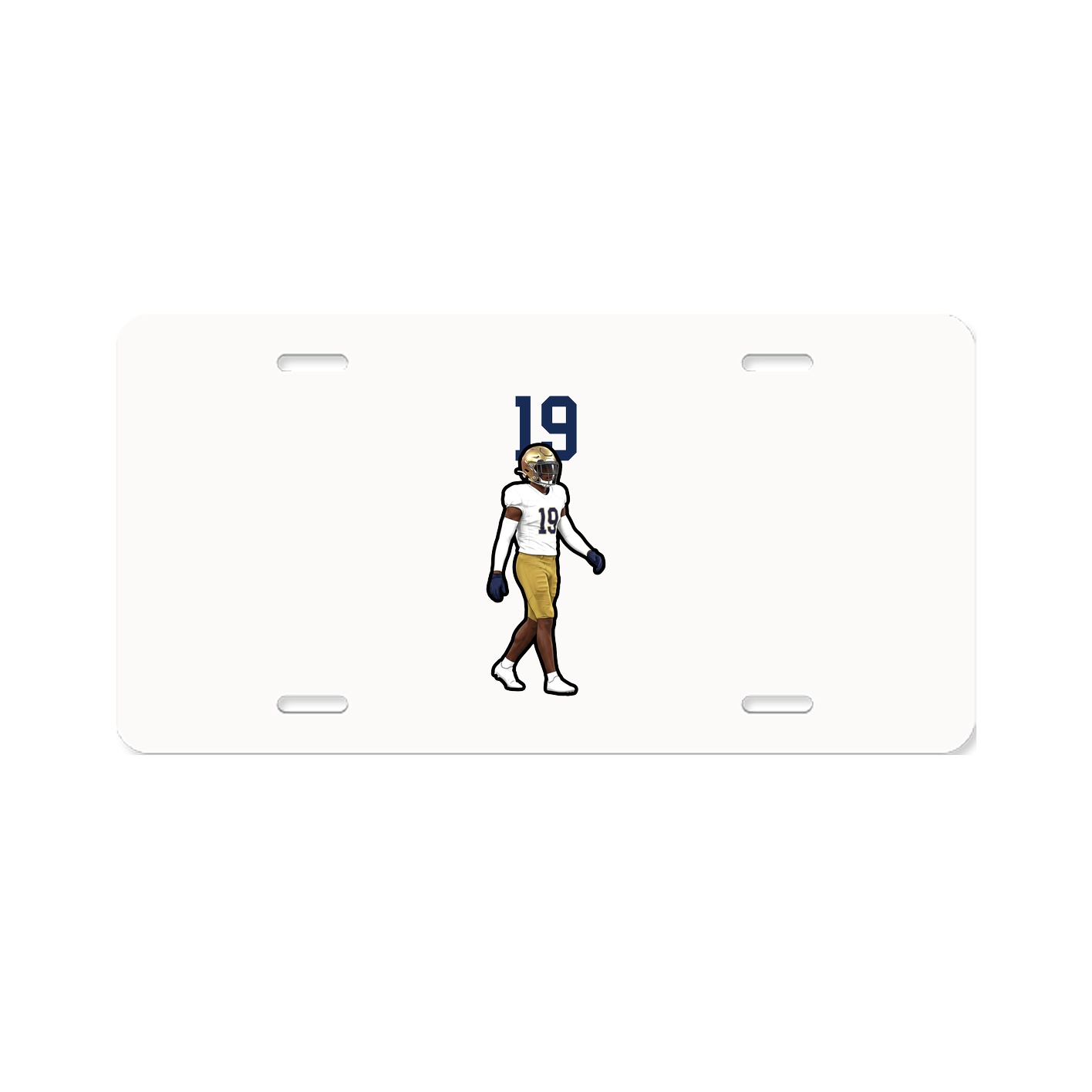 License Plate — Number Top in Classic