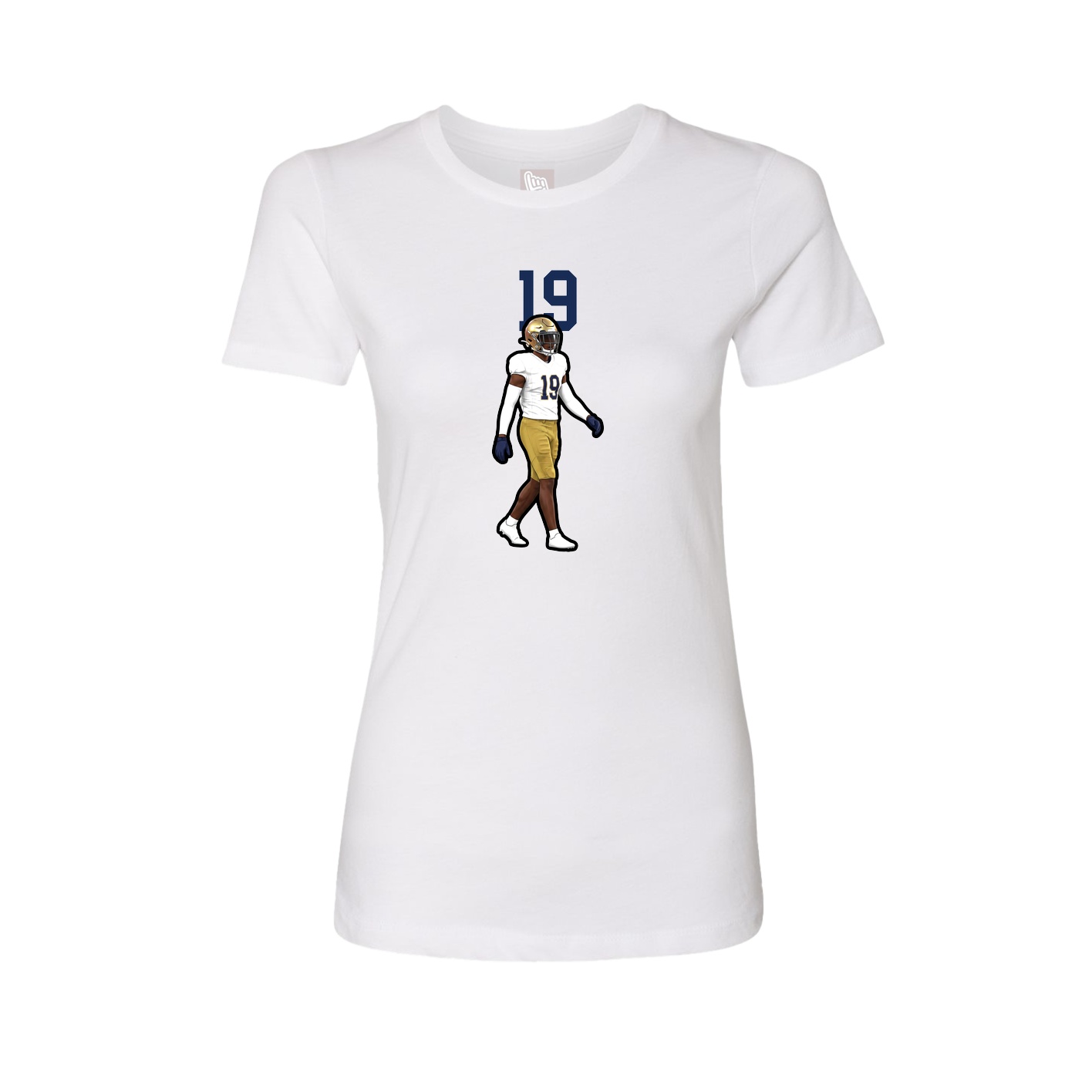 Fitted Women's Tee — Number Top in White