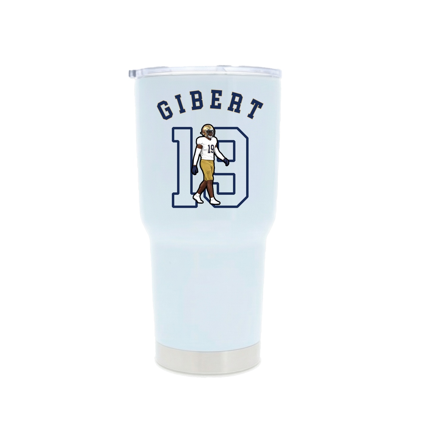 30oz Stainless Steel Tumbler — Shirsey Arch in White