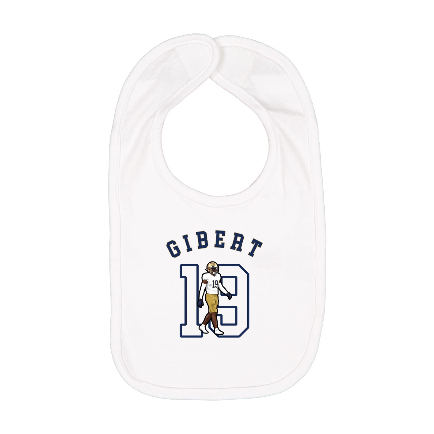 Infant Bib — Shirsey Arch in White