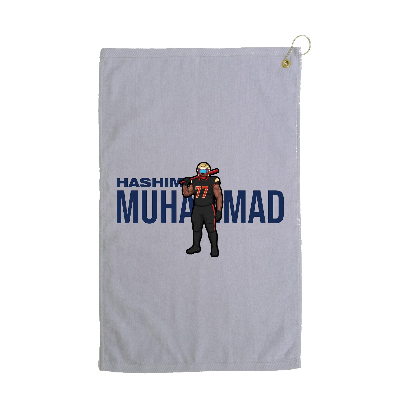 Golf Towel — Player Name in Grey