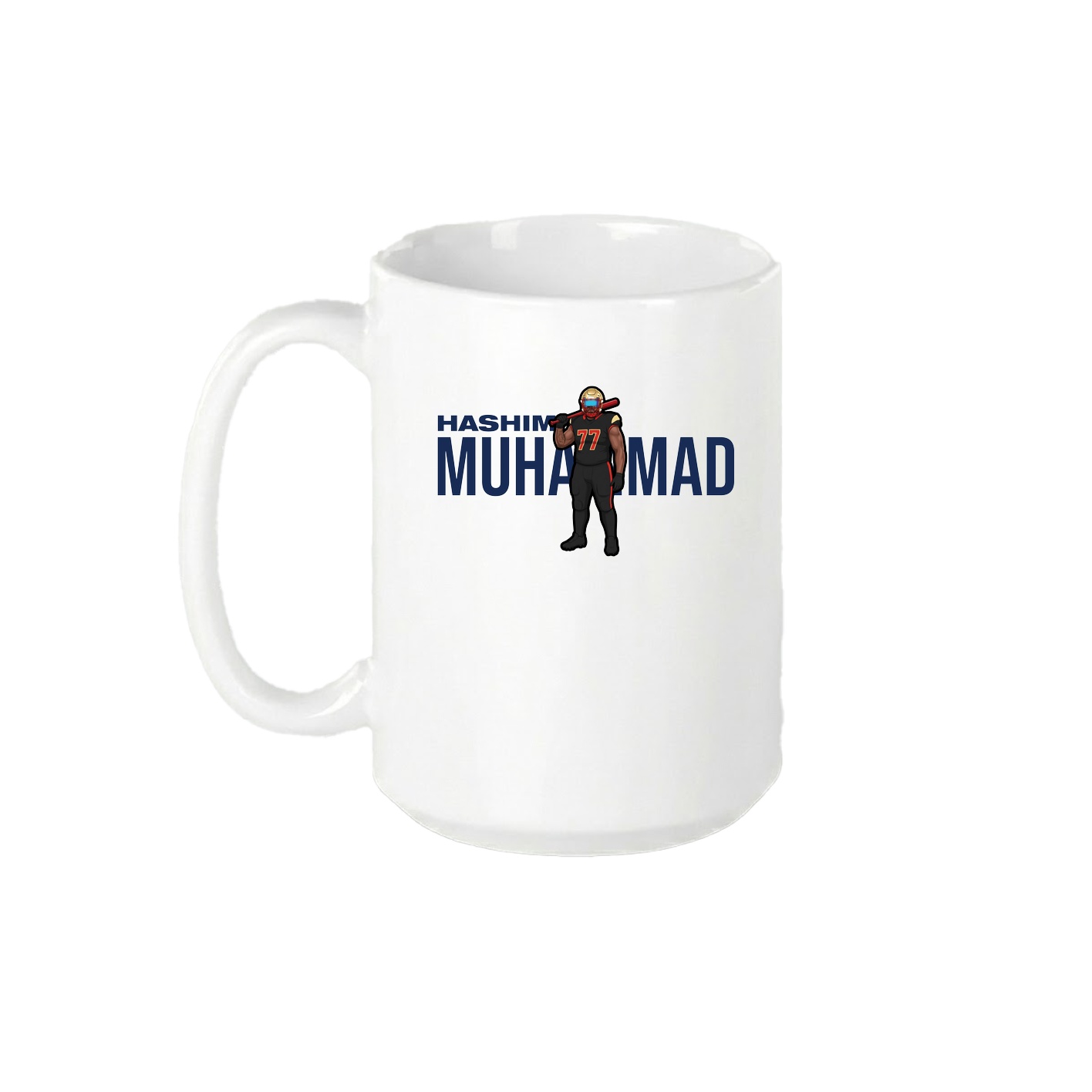 15oz Coffee Mug — Player Name in White