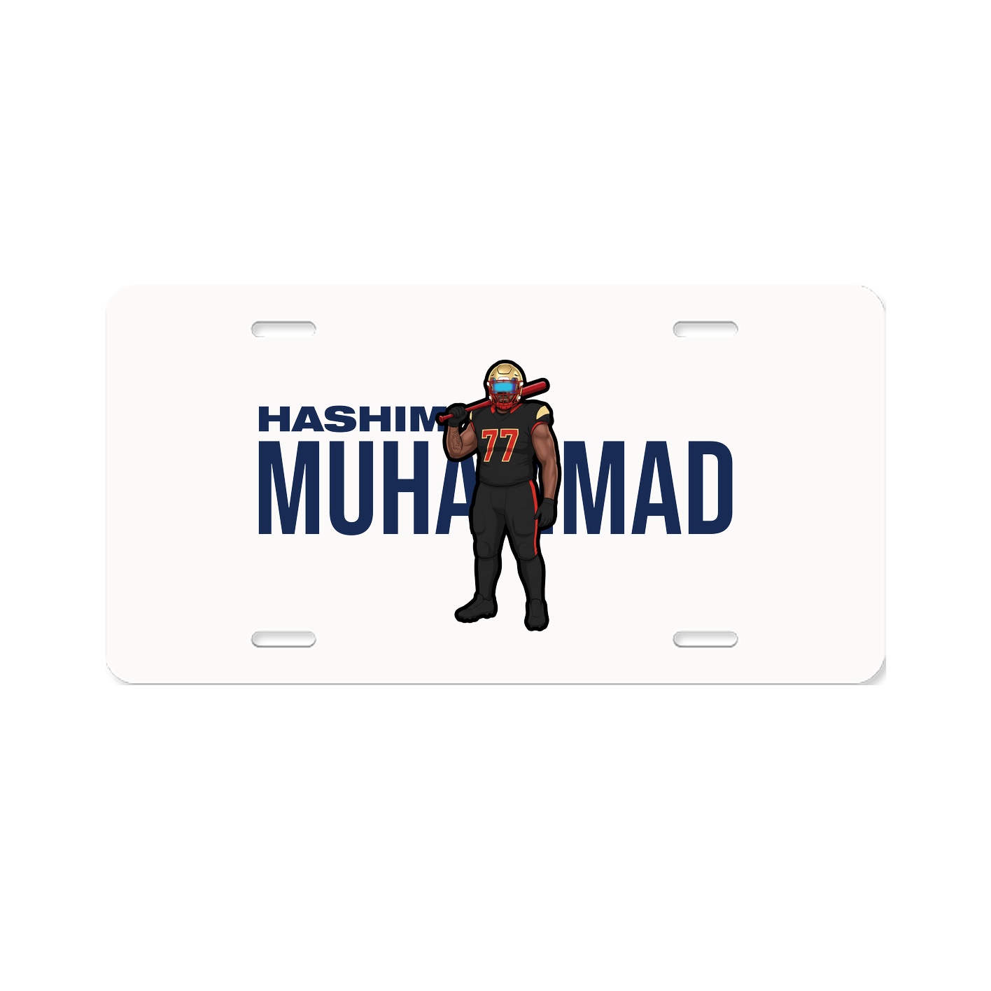 License Plate — Player Name in Classic