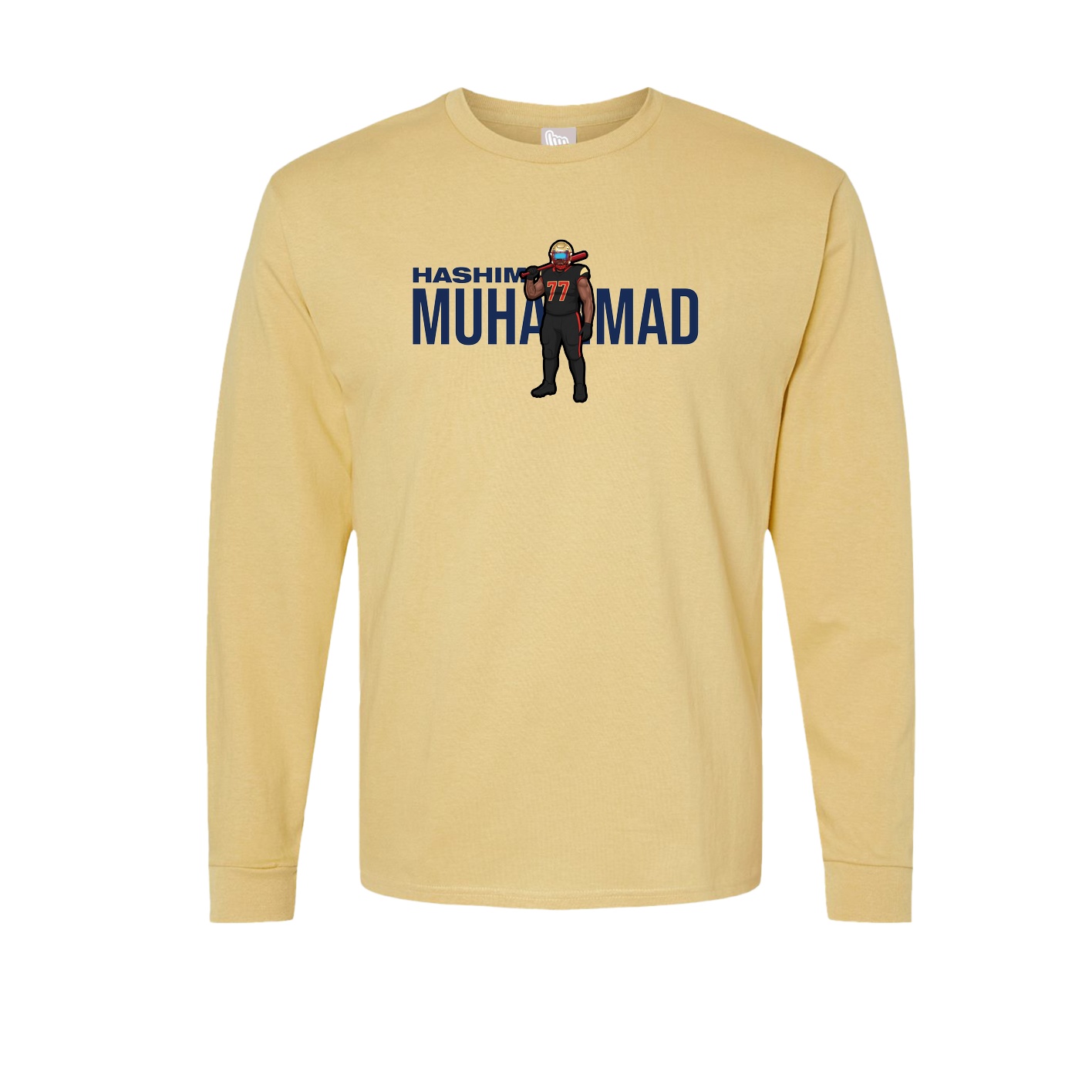 Long Sleeve Tee — Player Name in Vegas Gold