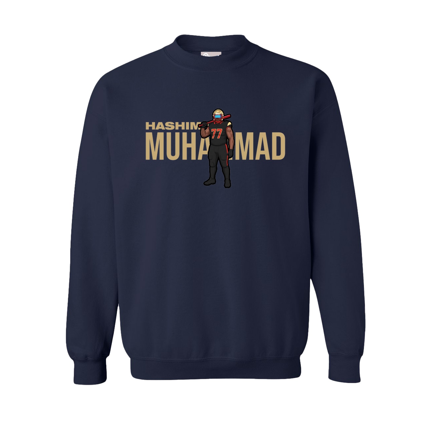 Fleece Crew — Player Name in Navy