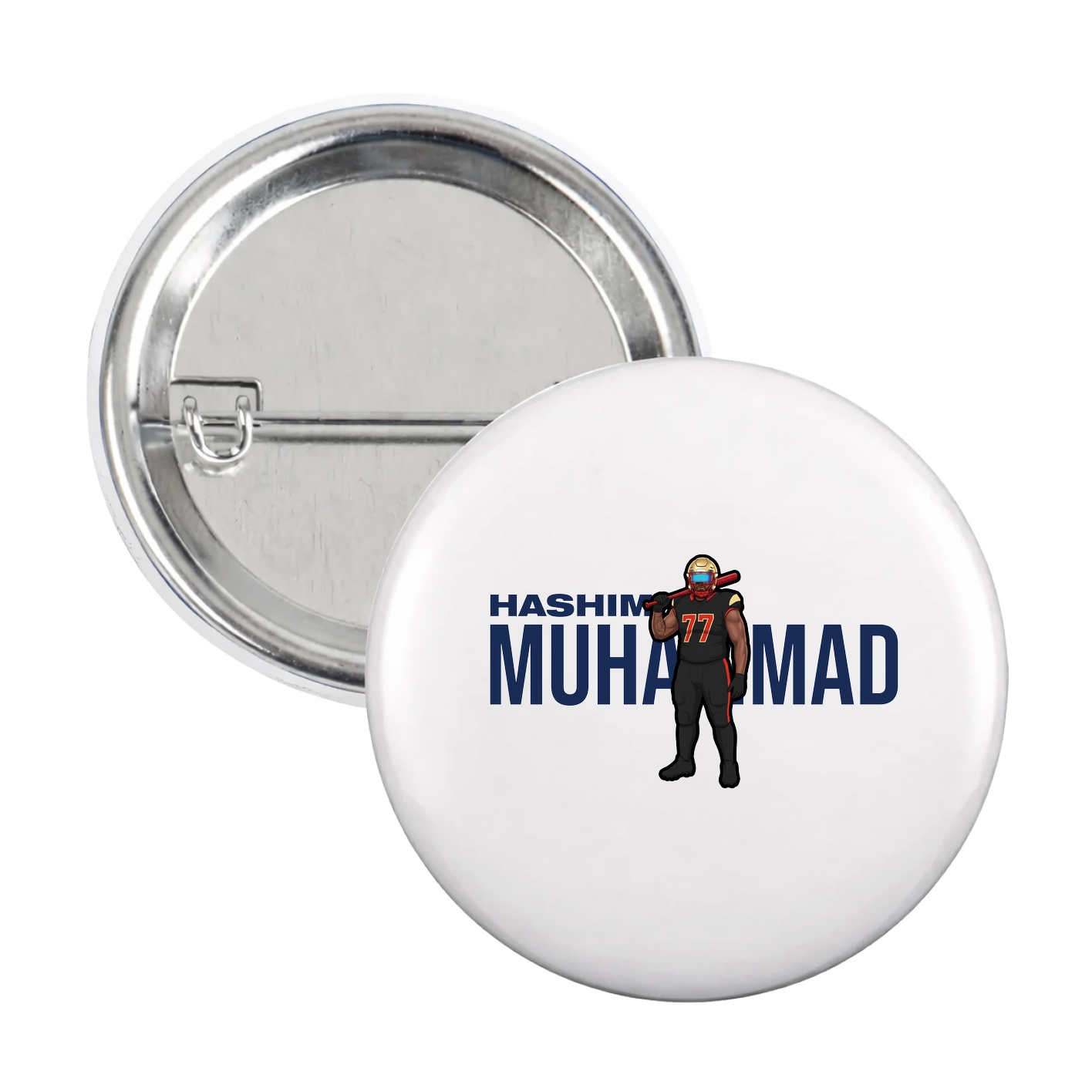 Game Day Button — Player Name in White