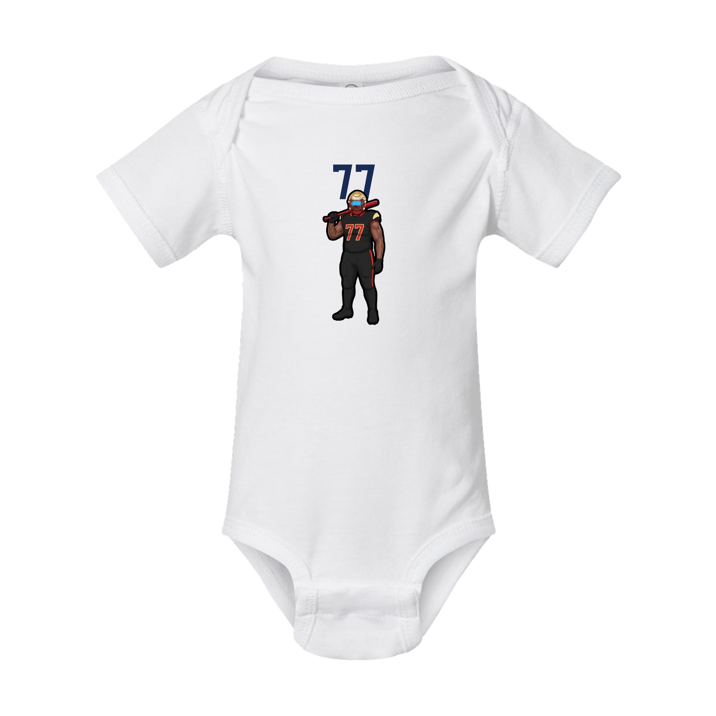 Baby Onesie — Number Top in White