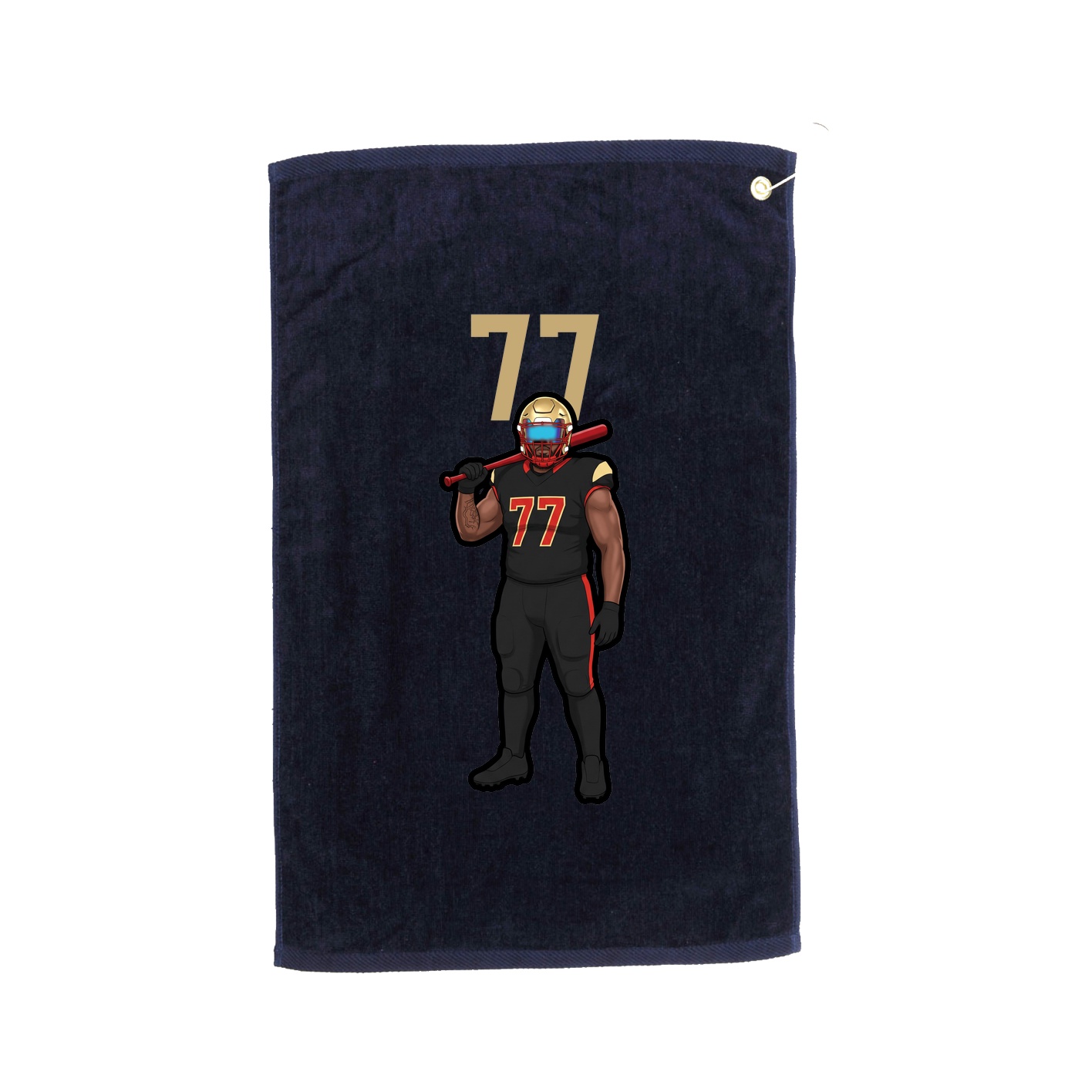 Golf Towel — Number Top in Navy