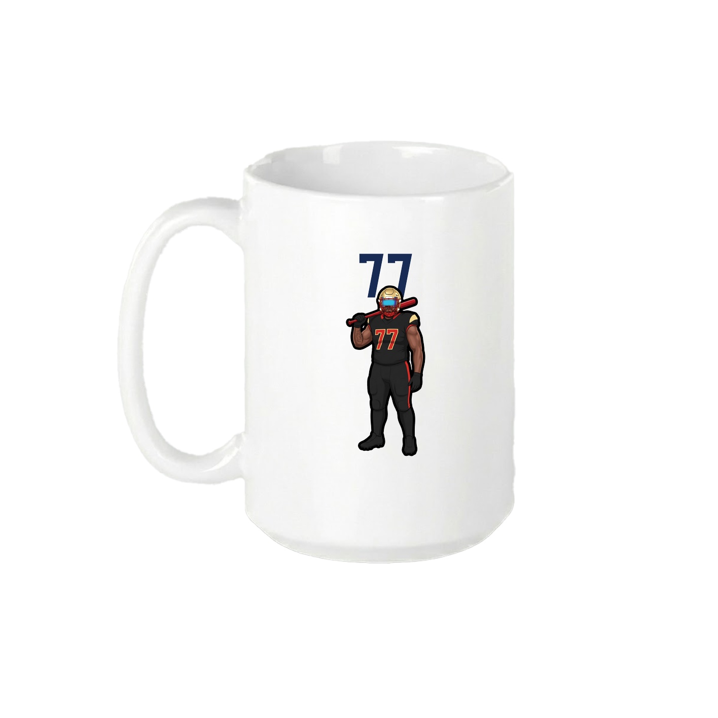 15oz Coffee Mug — Number Top in White