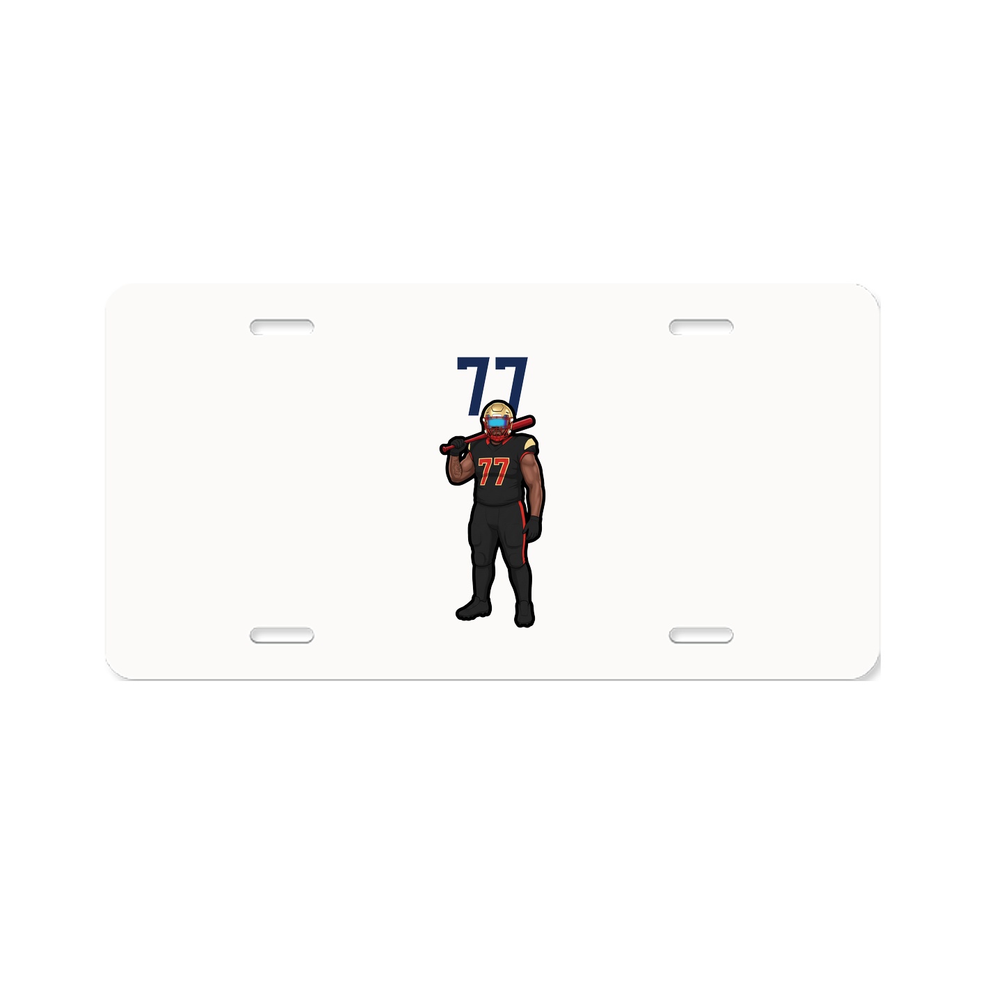 License Plate — Number Top in Classic