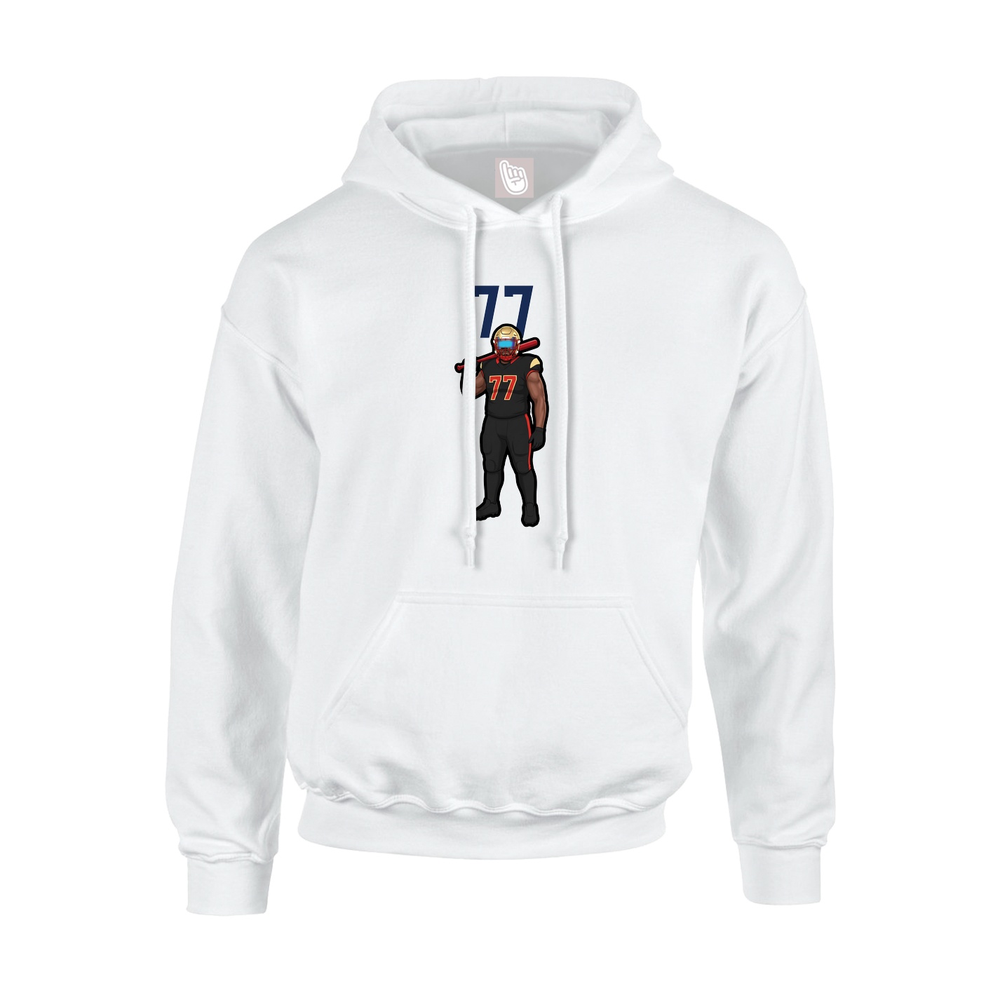 Hoodie — Number Top in White