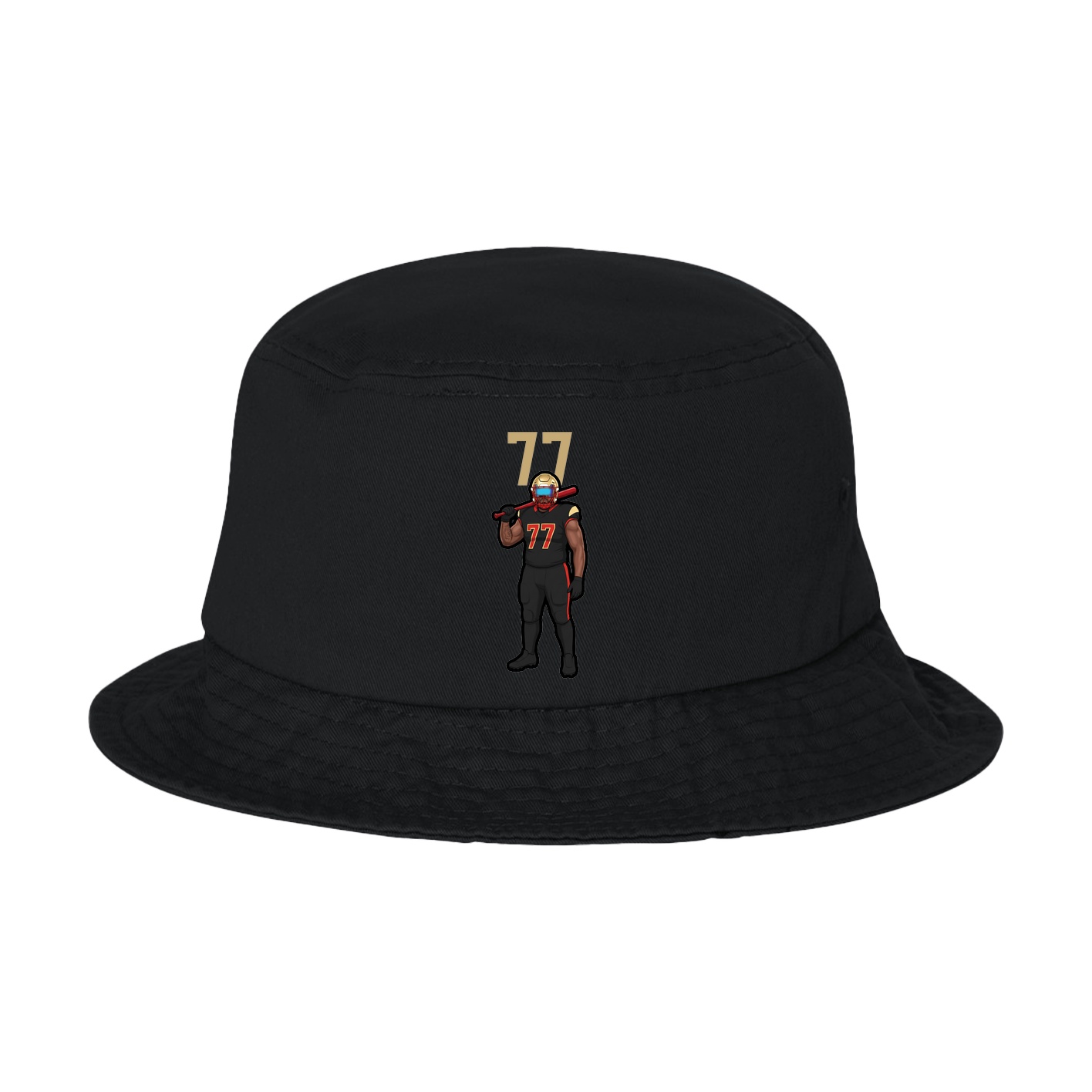 Bucket Cap — Number Top in Black