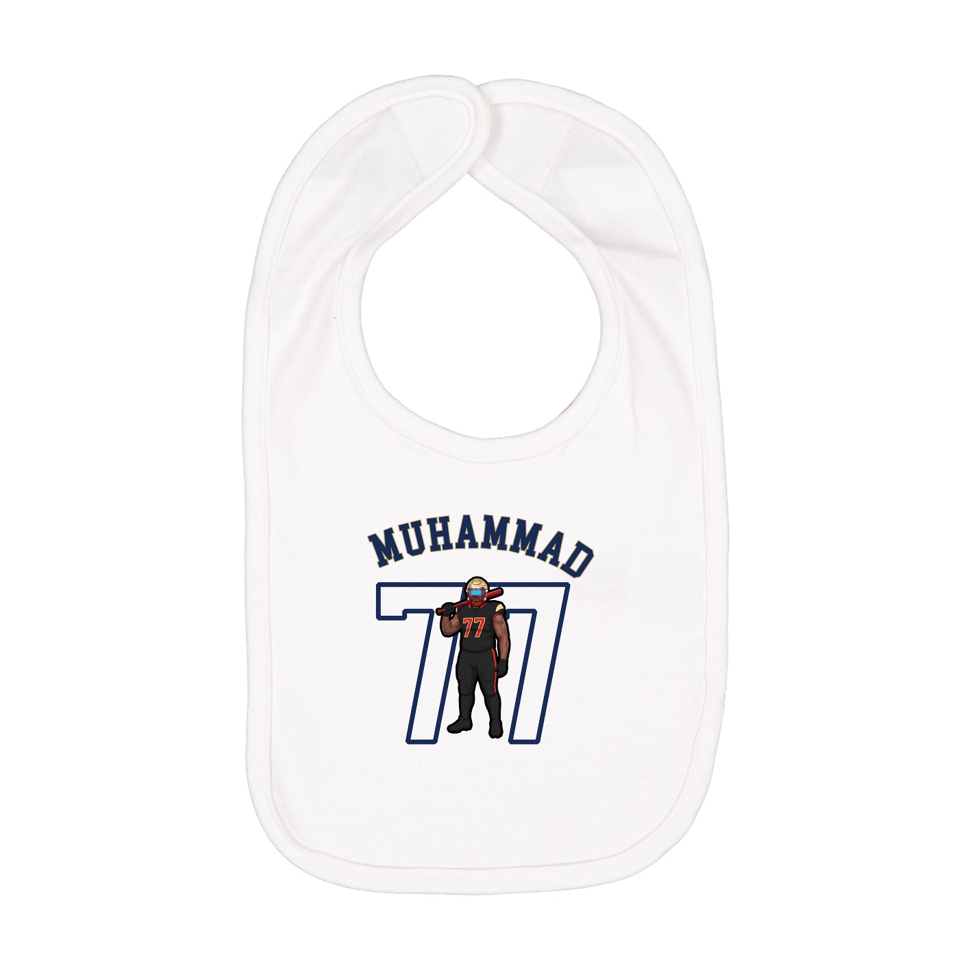 Infant Bib — Shirsey Arch in White