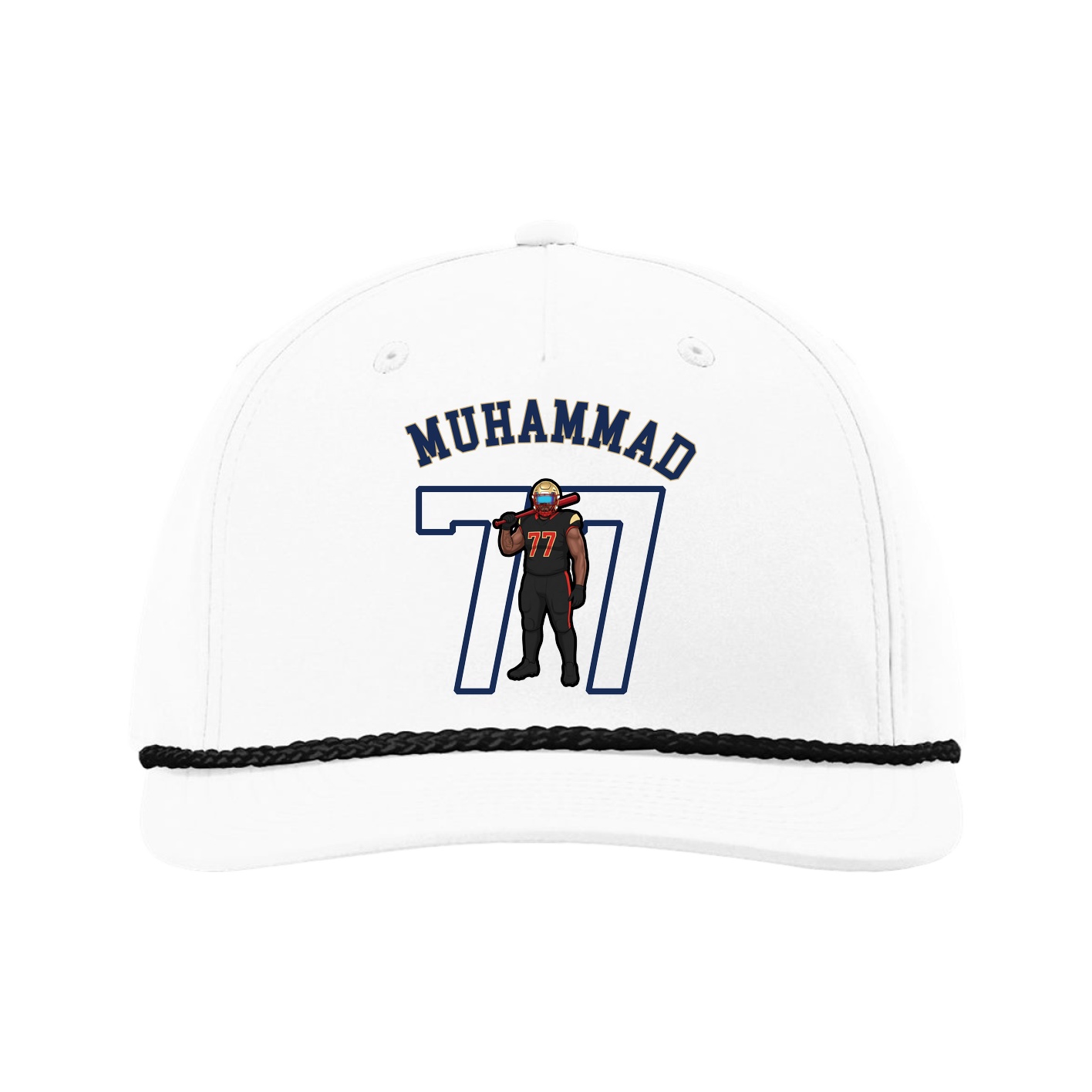 Five-Panel Classic Rope Cap — Shirsey Arch in White