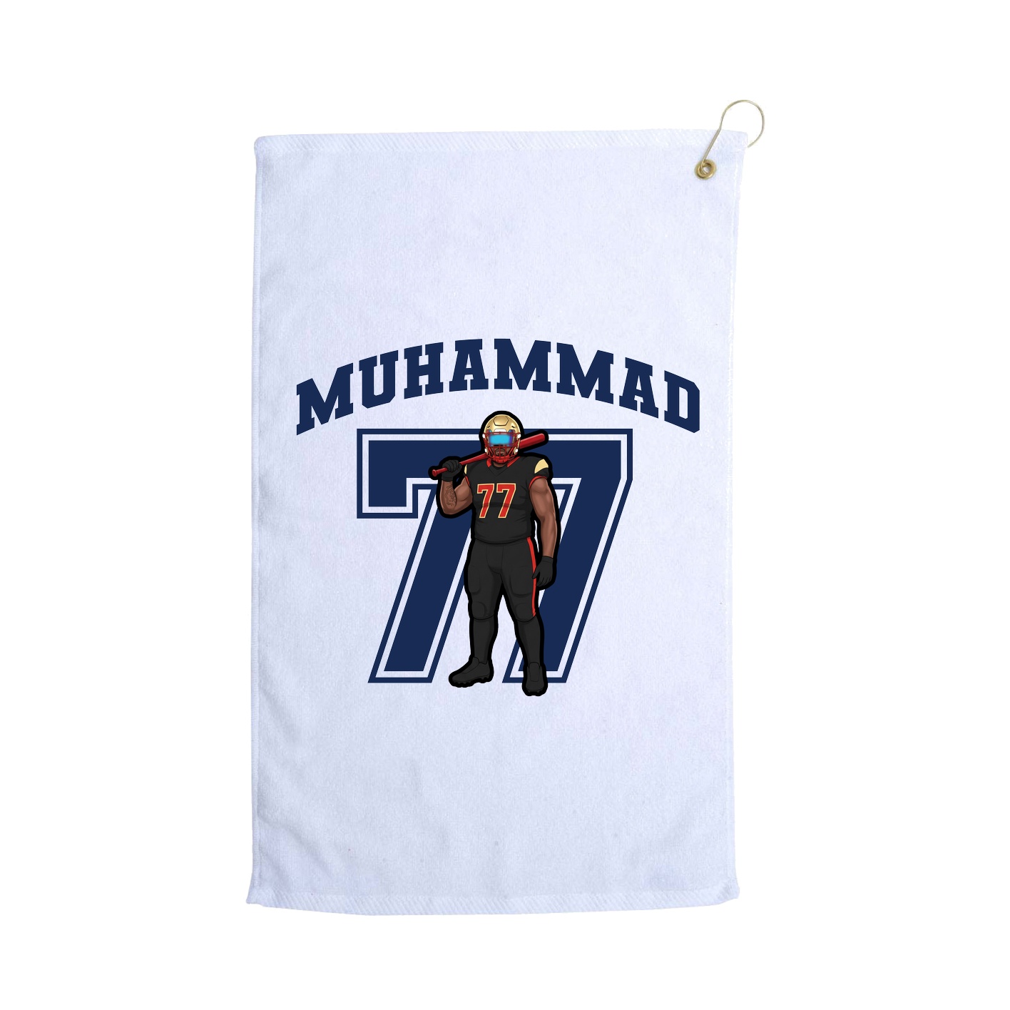 Golf Towel — Number in White