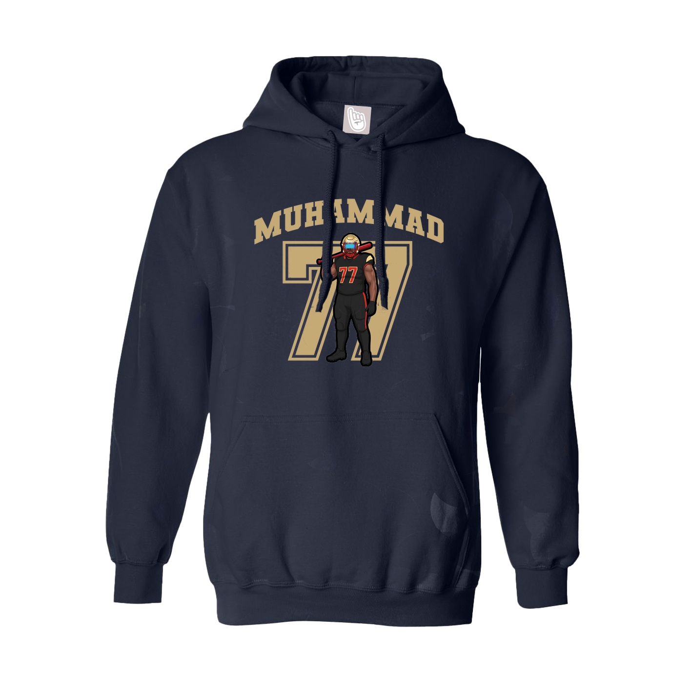 Hoodie — Number in Navy